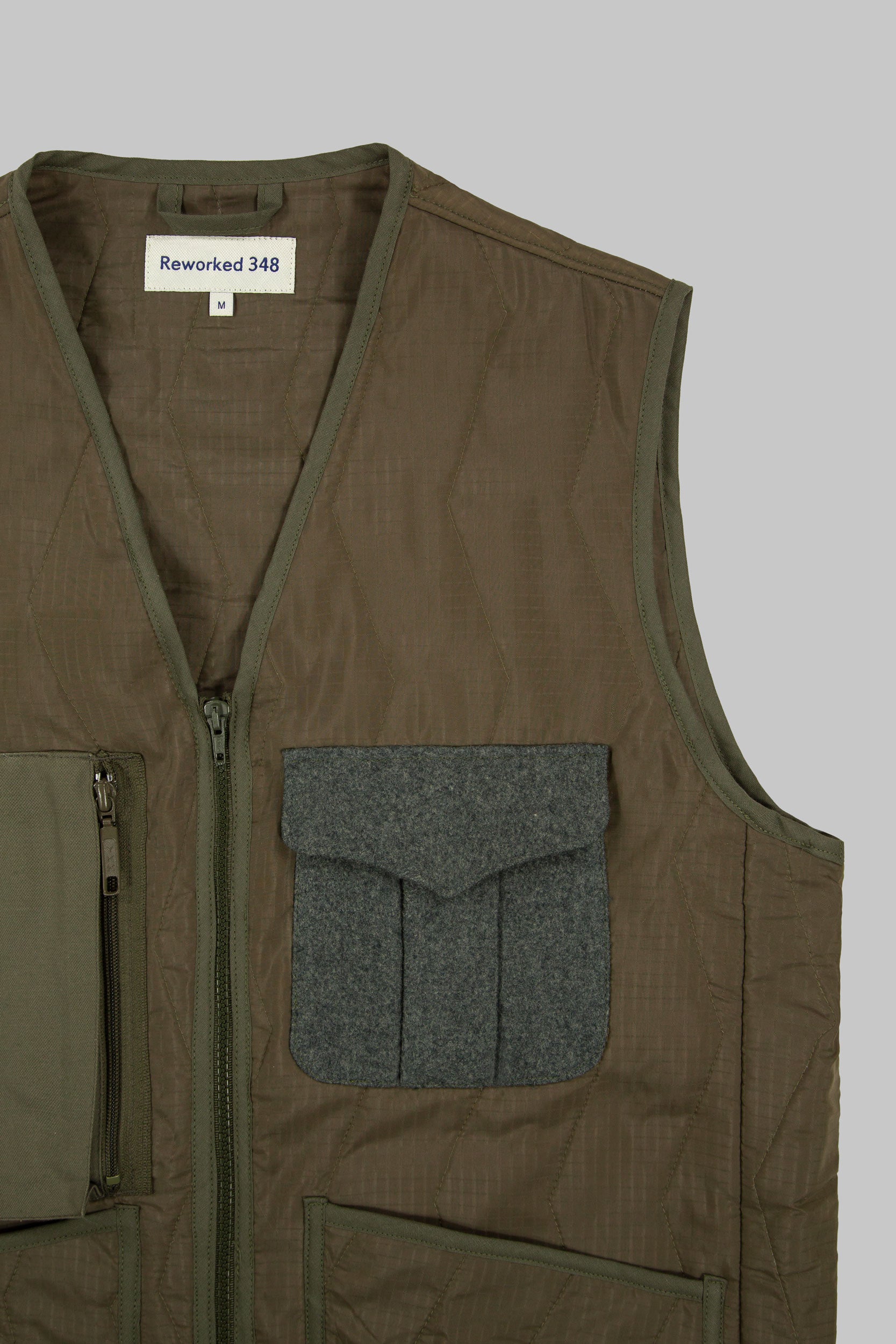 Tank Wool Panel V Vest Khaki