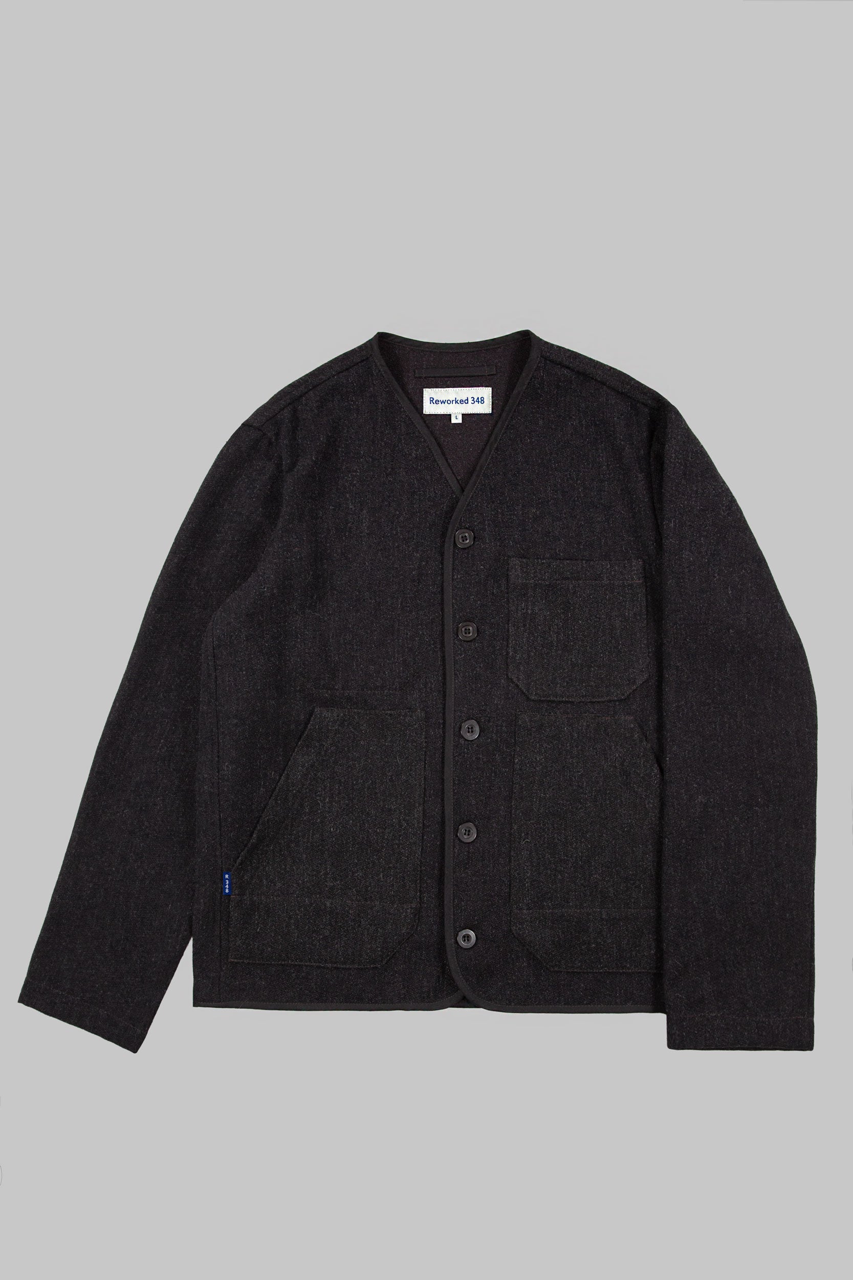 CRD Wool Button Jacket Charcoal