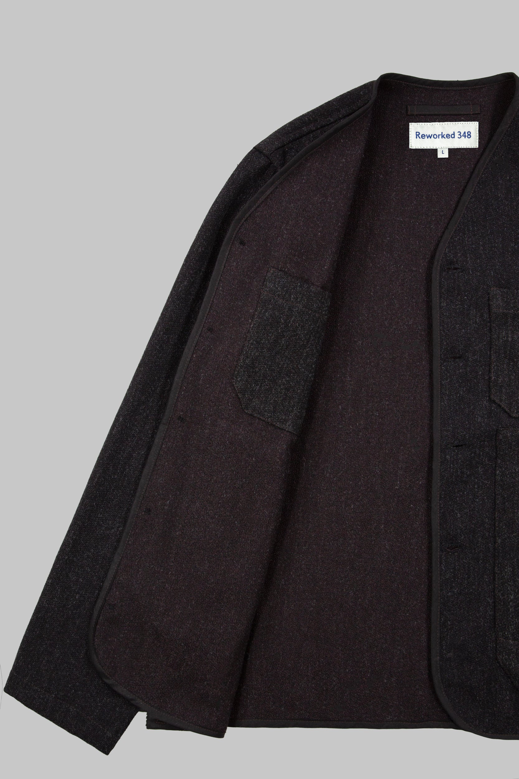 CRD Wool Button Jacket Charcoal