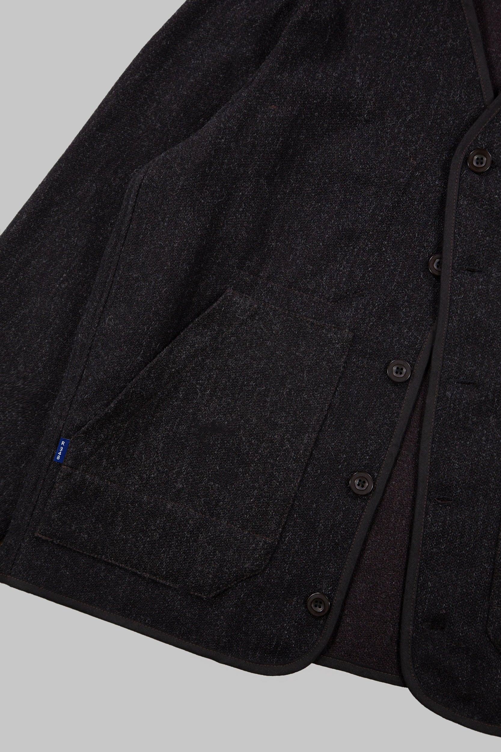 CRD Wool Button Jacket Charcoal