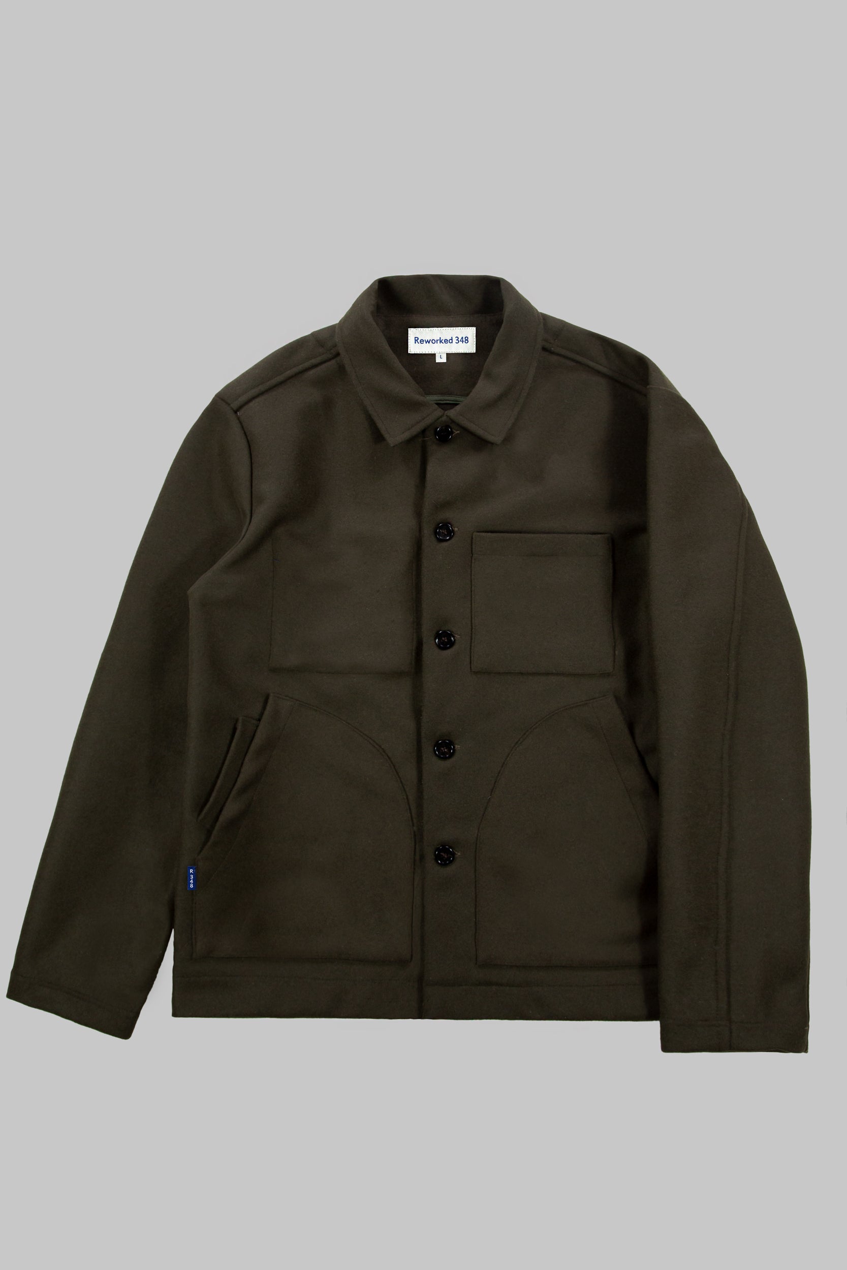 Works Wool Button Jacket Khaki
