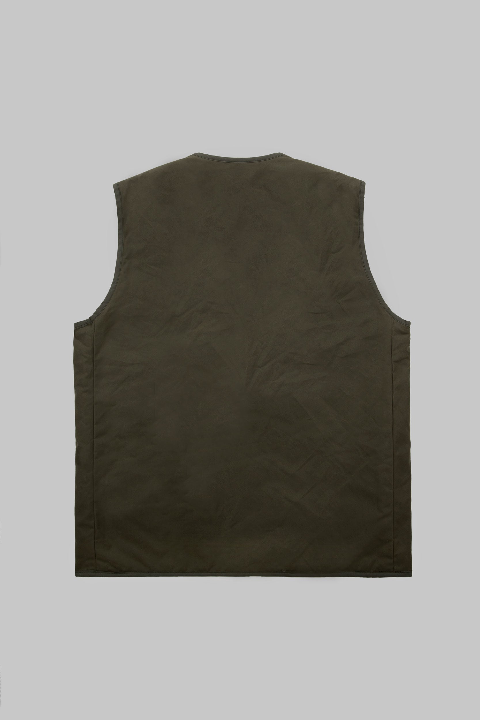 Kedleston Dry Wax Quilted V Vest Khaki