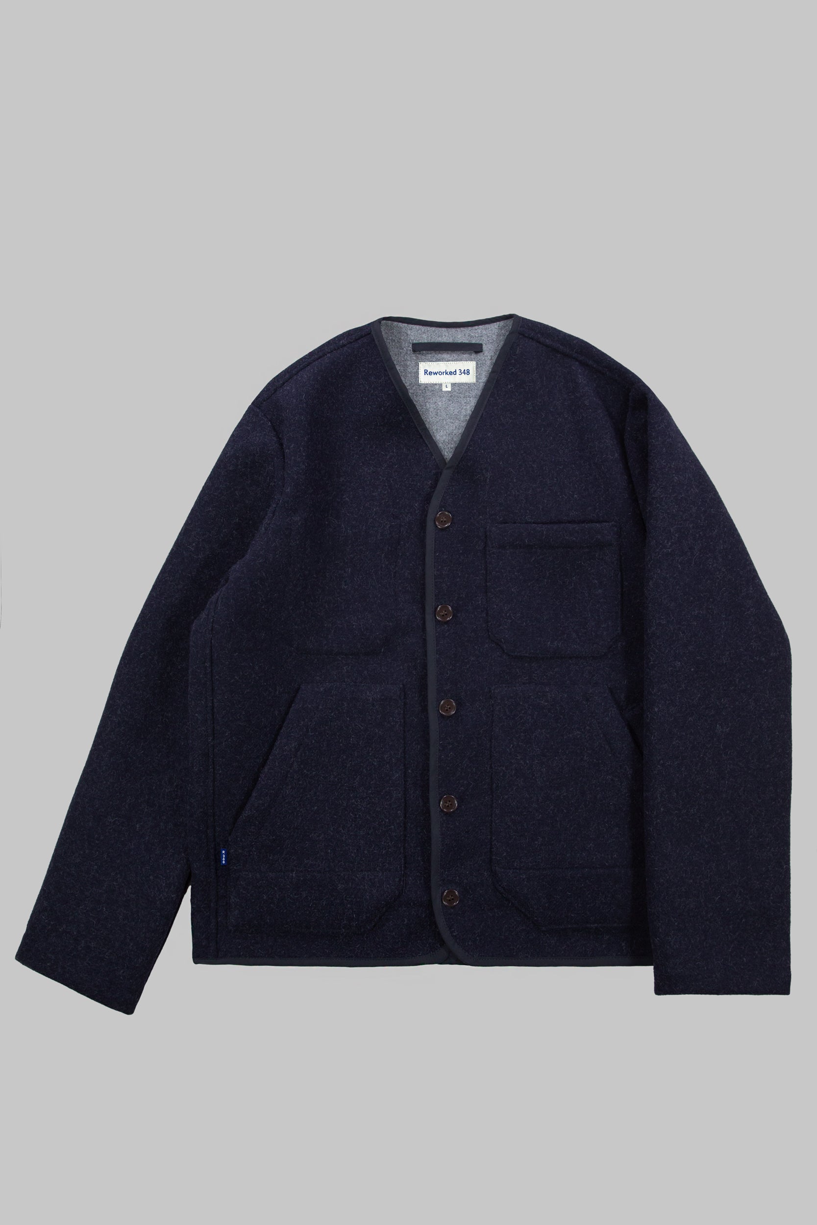 CRD Wool Button Jacket Dark Indigo