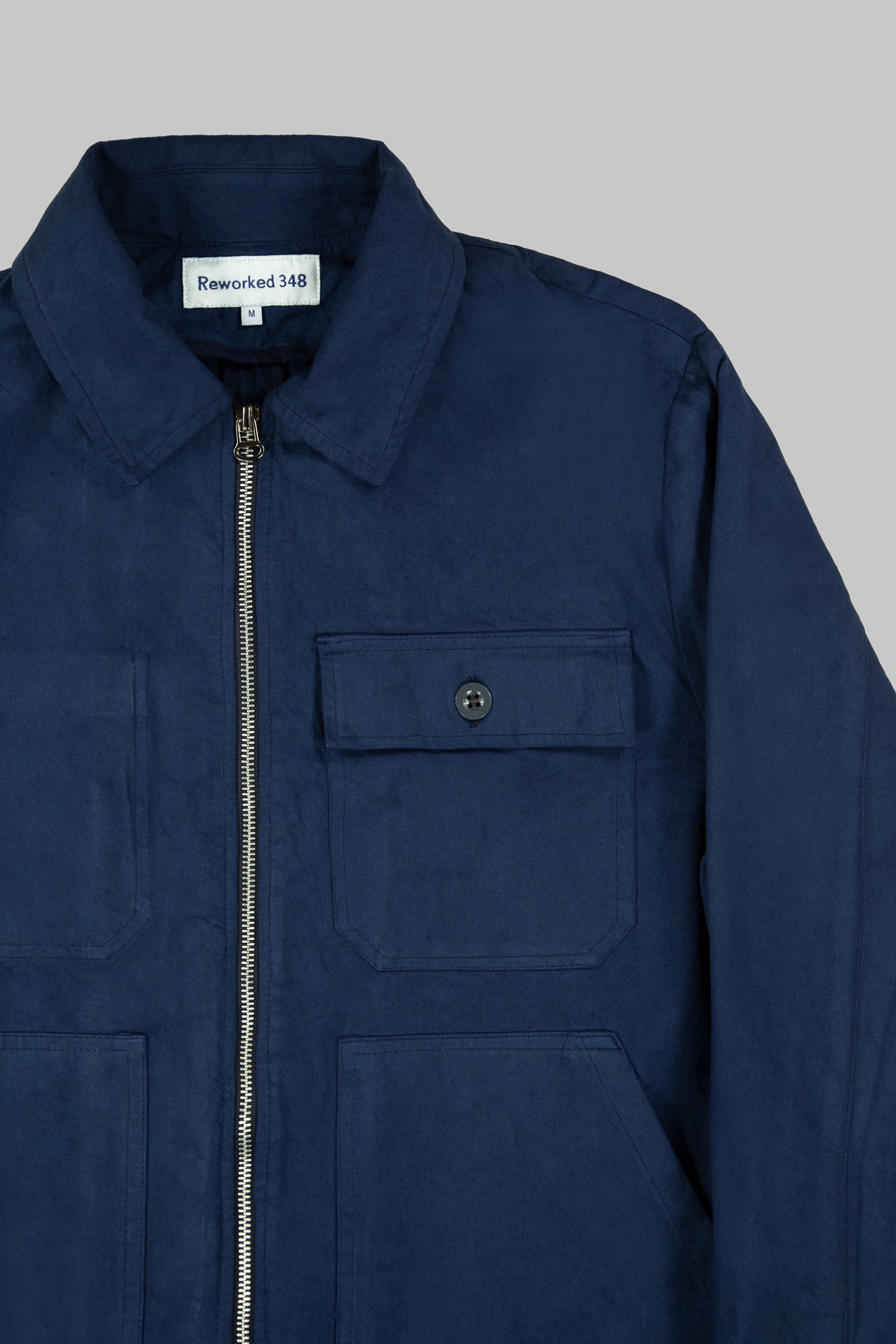 2x1 RH Twill Worker Zip Jacket French Blue