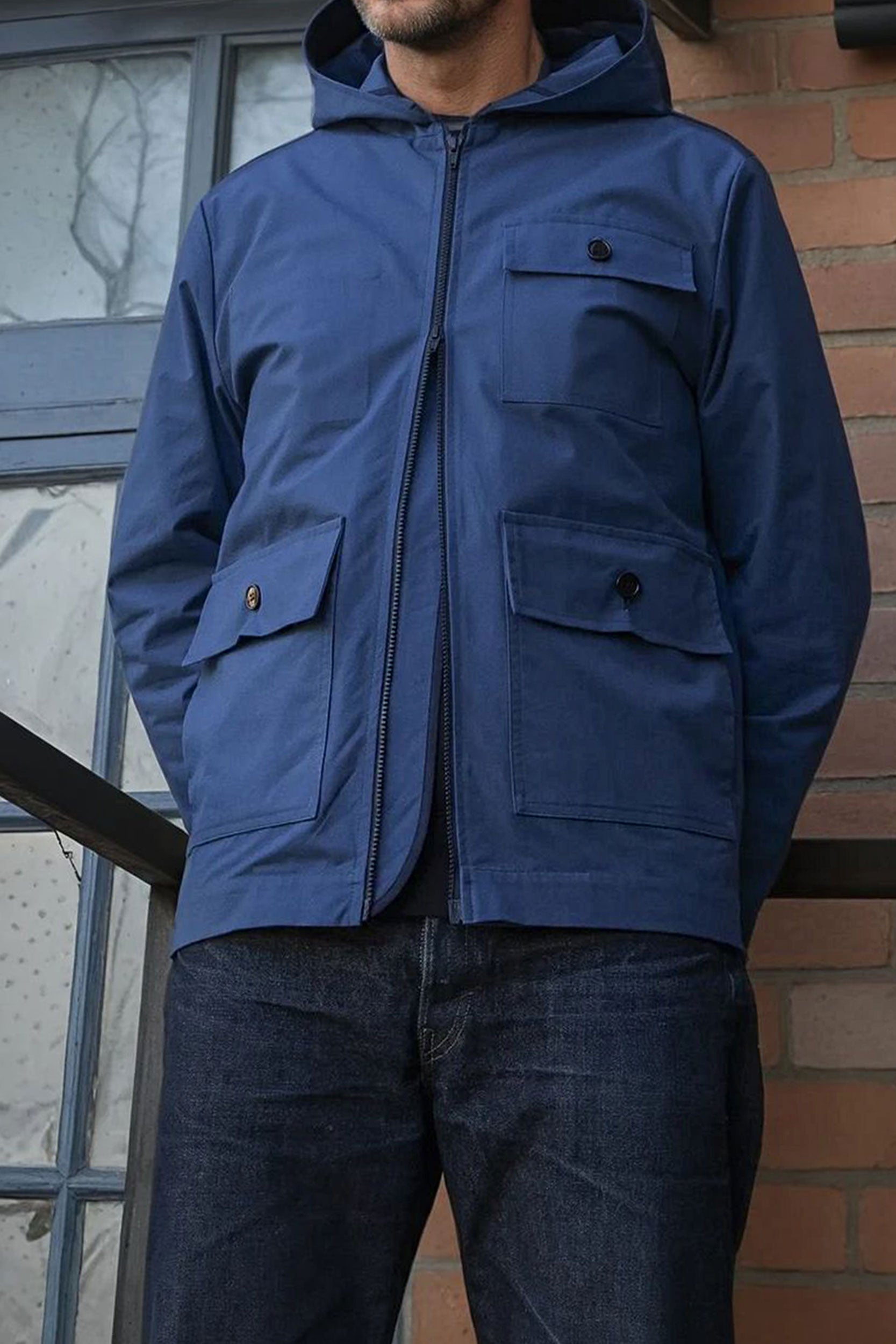 SP Hooded Tech Jacket Blue