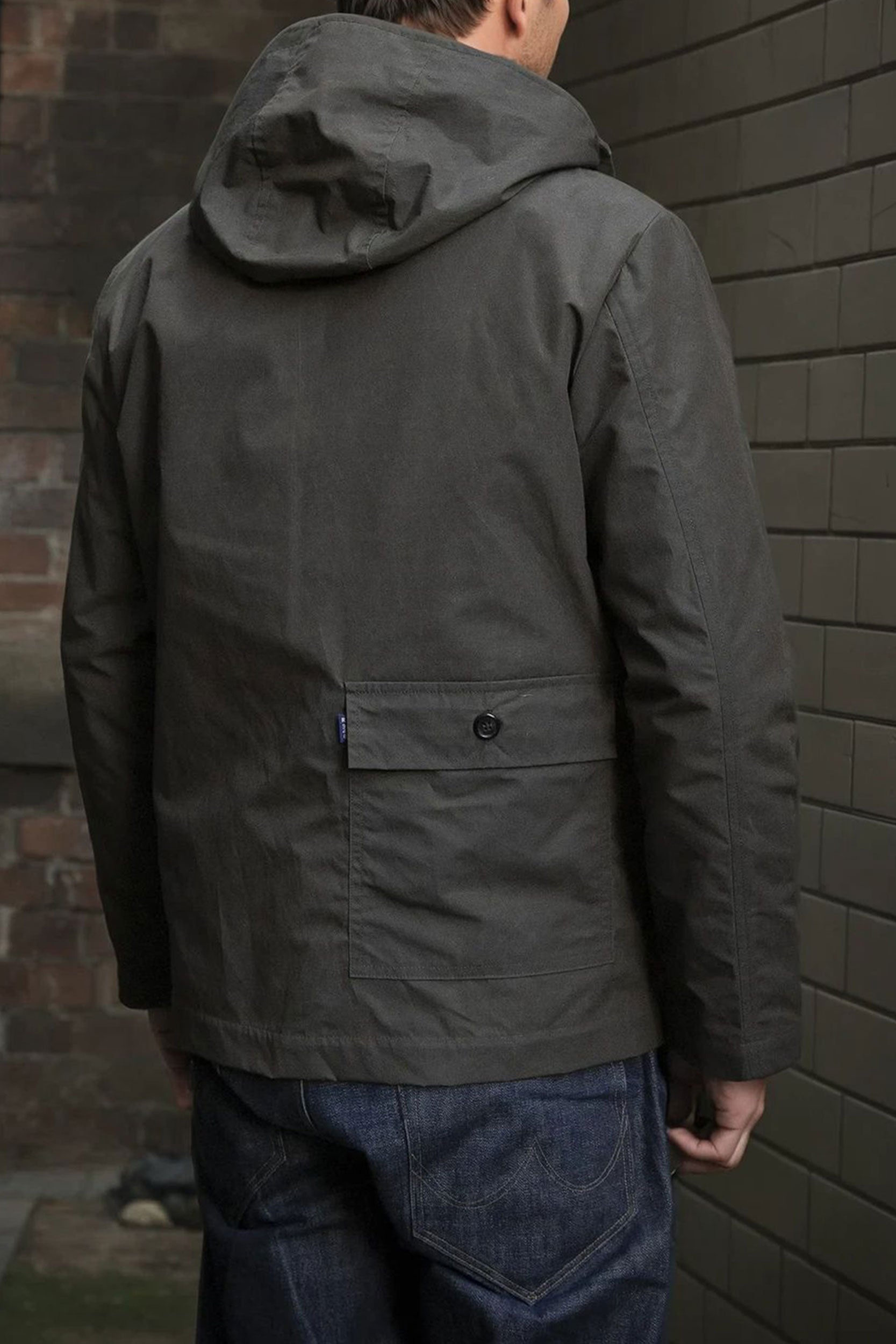 SP Hooded Dry Wax Tech Jacket Khaki