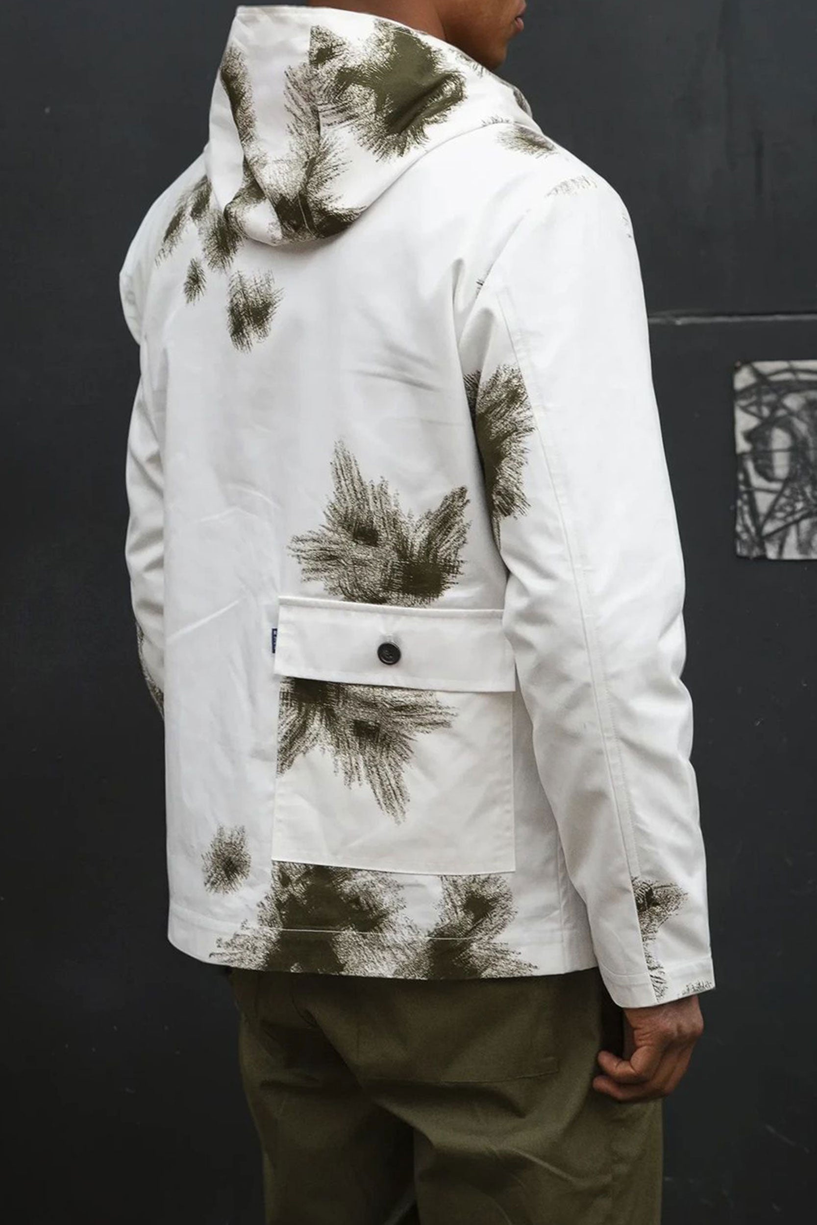 SP Hooded Snow Camo Tech Jacket White