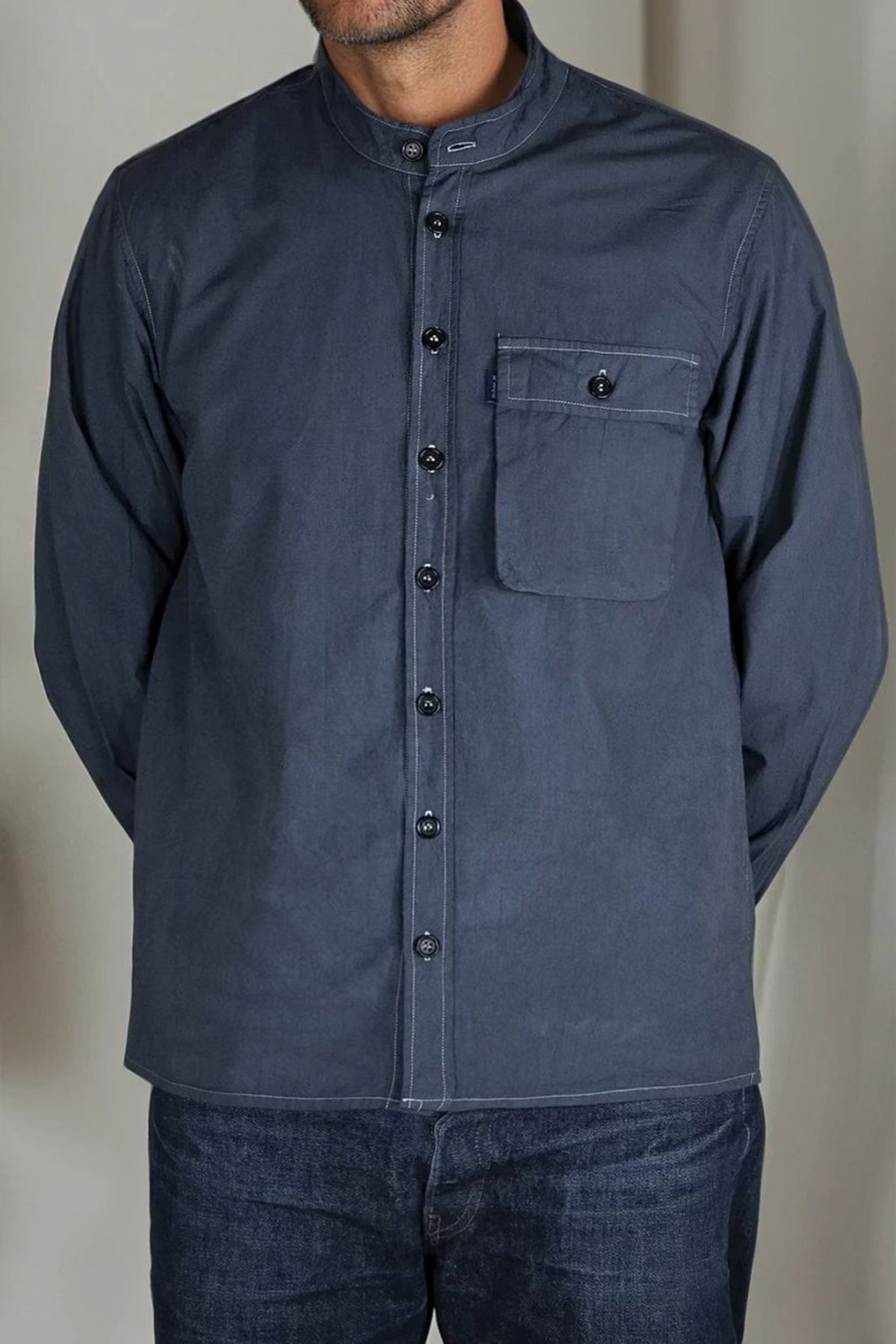 Poplin Nonno Shirt Slate Grey