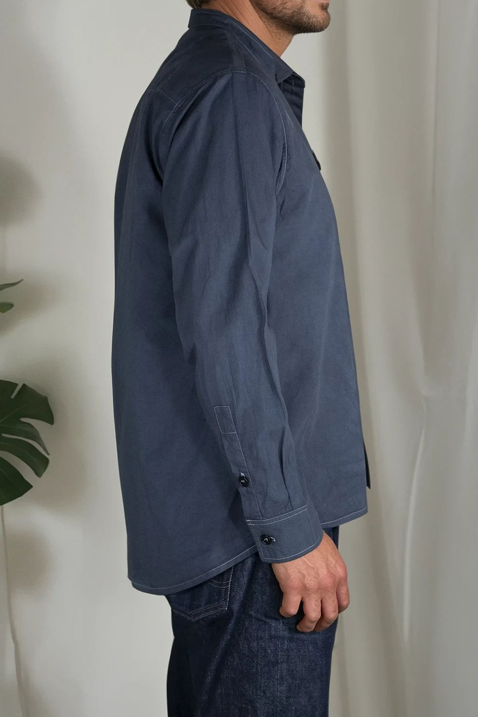 Poplin Nonno Shirt Slate Grey