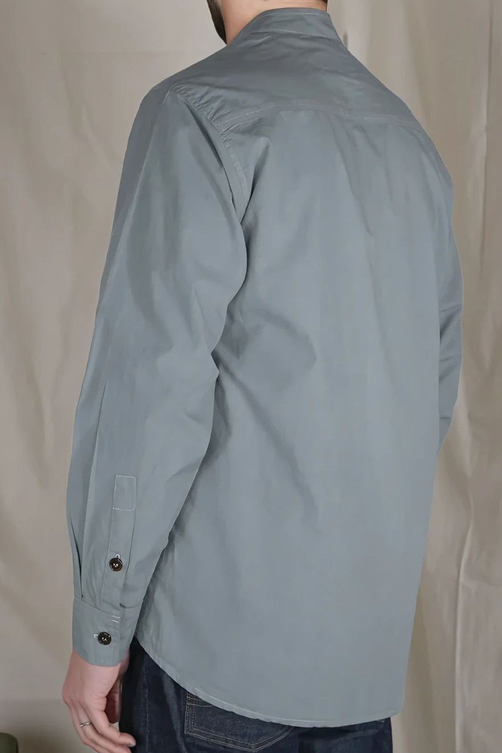 Poplin Nonno Shirt Pale Grey