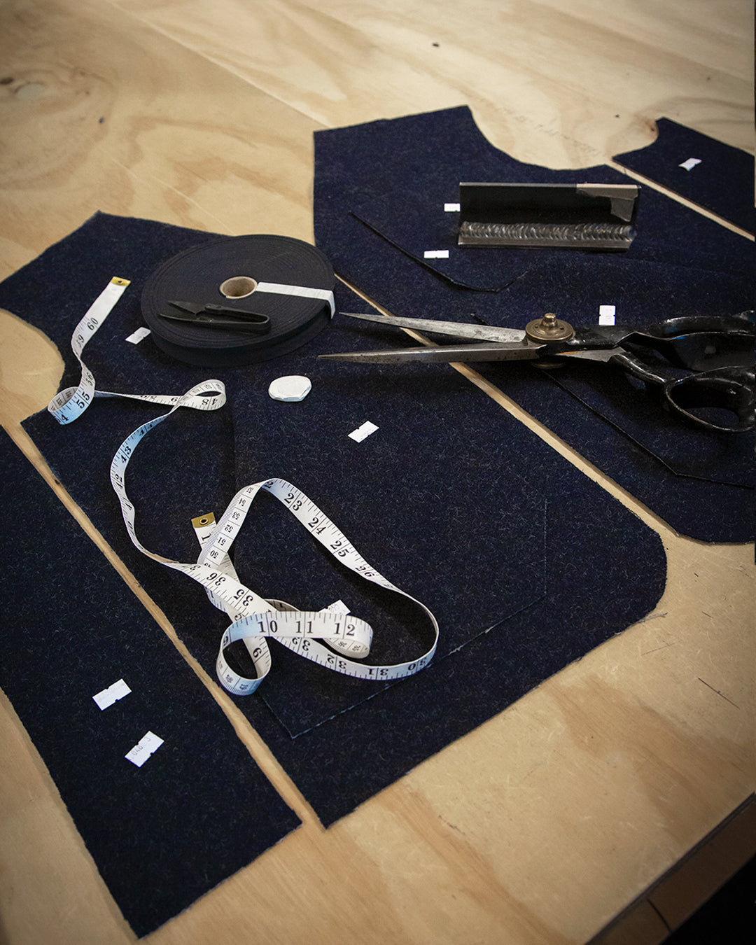 CRD Wool Button Jacket Dark Indigo