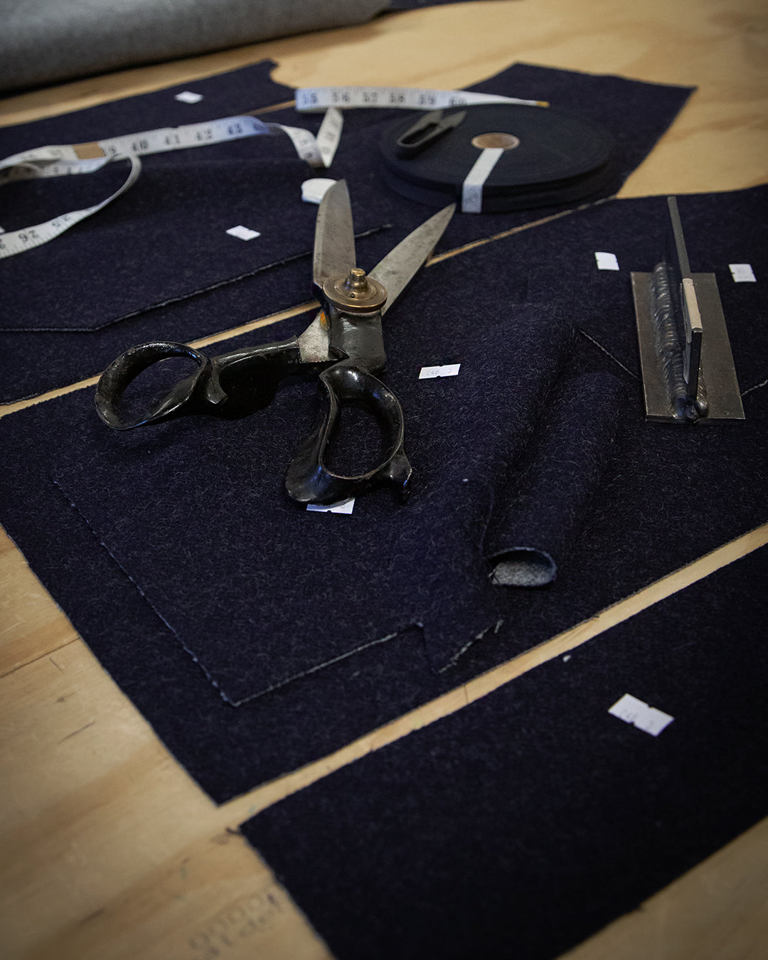 CRD Wool Button Jacket Dark Indigo