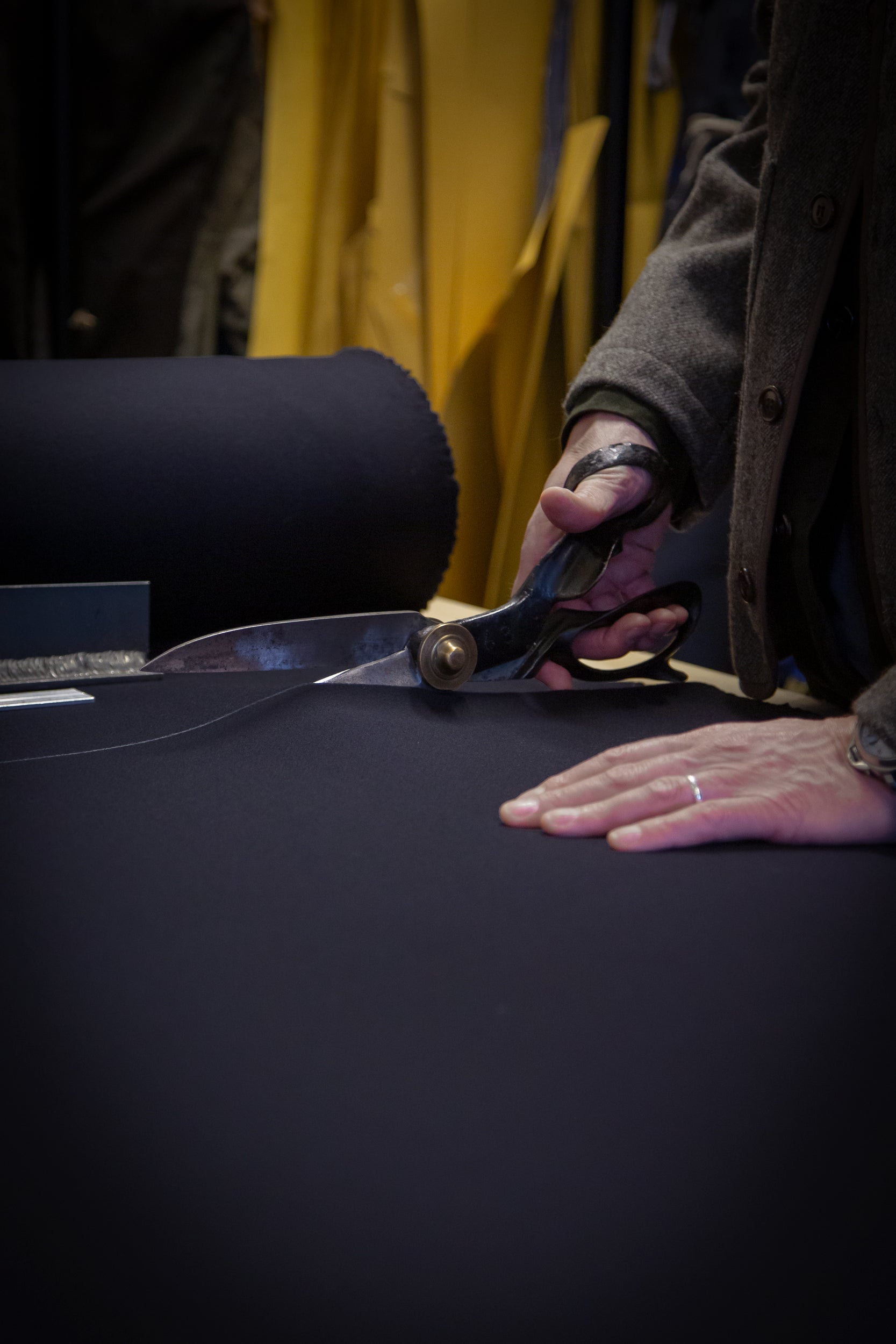 CRD Wool Button Jacket Darkest Navy Blue