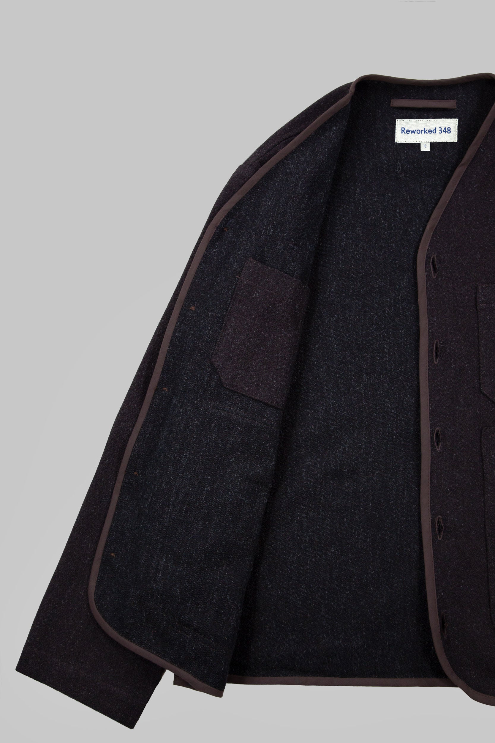 CRD Wool Button Jacket Mulberry