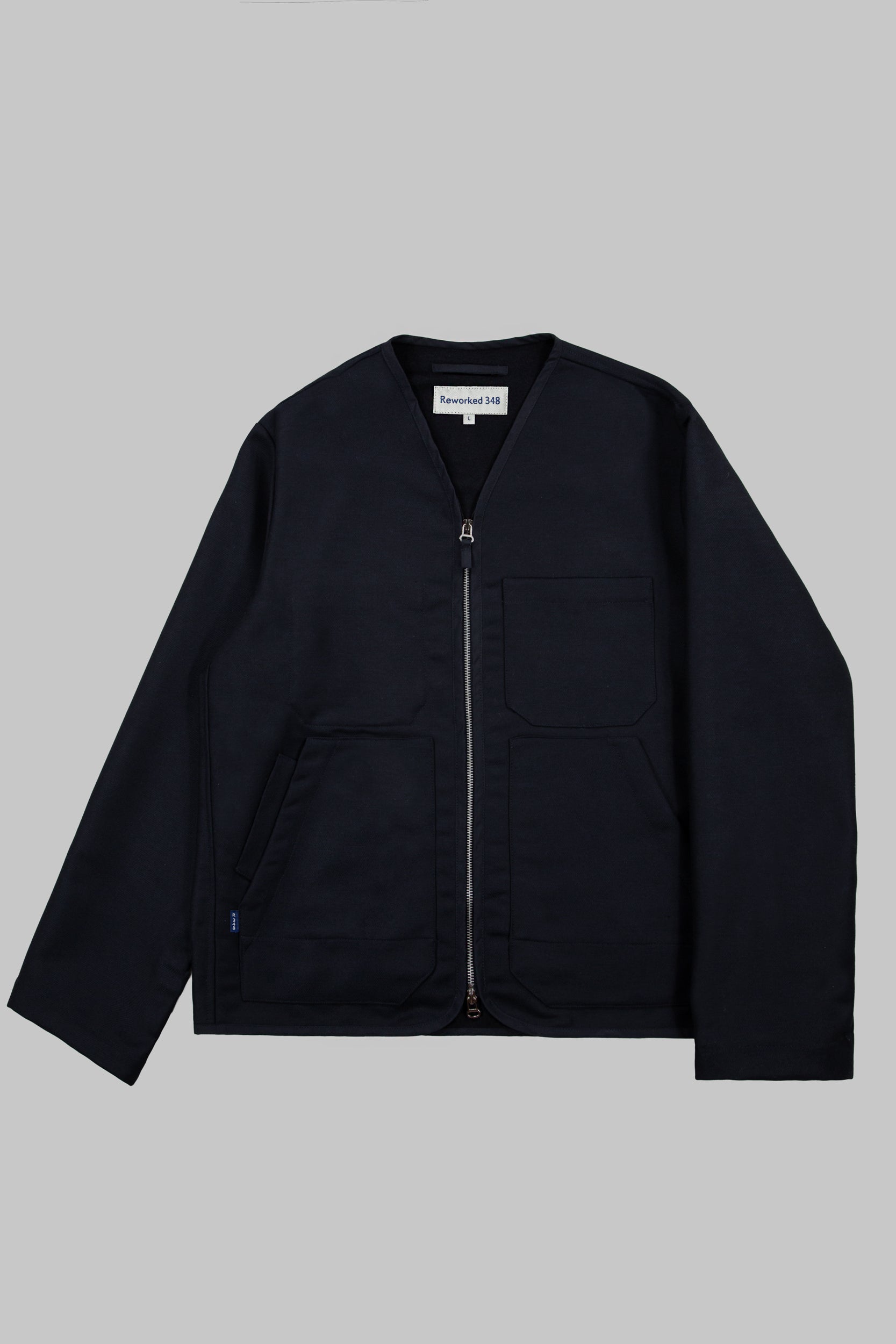 CRD Wool Zip Jacket Navy Blue