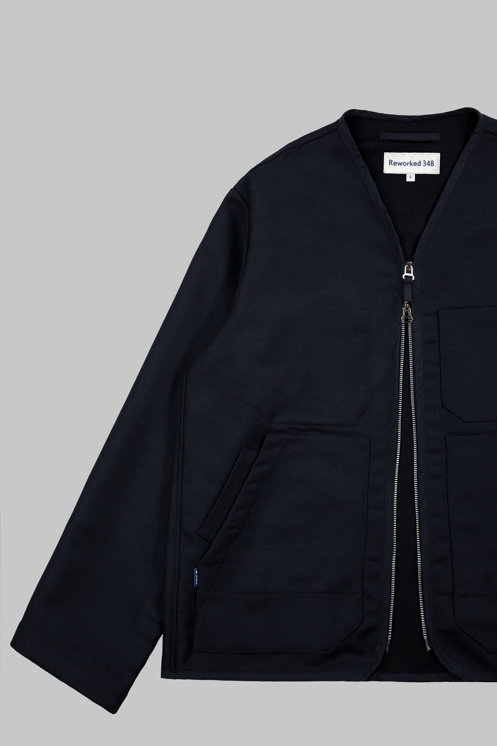 CRD Wool Zip Jacket Navy Blue