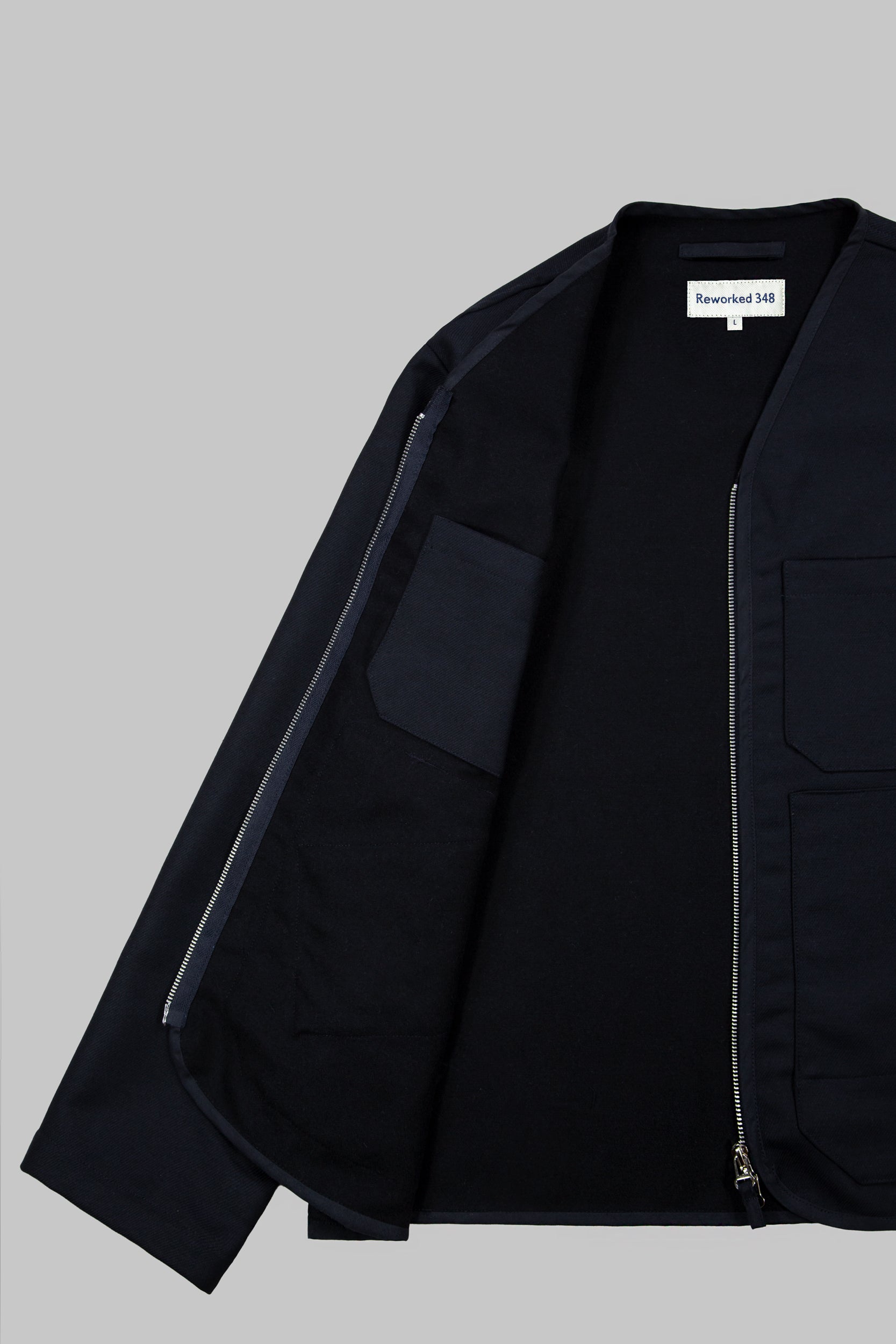 CRD Wool Zip Jacket Navy Blue