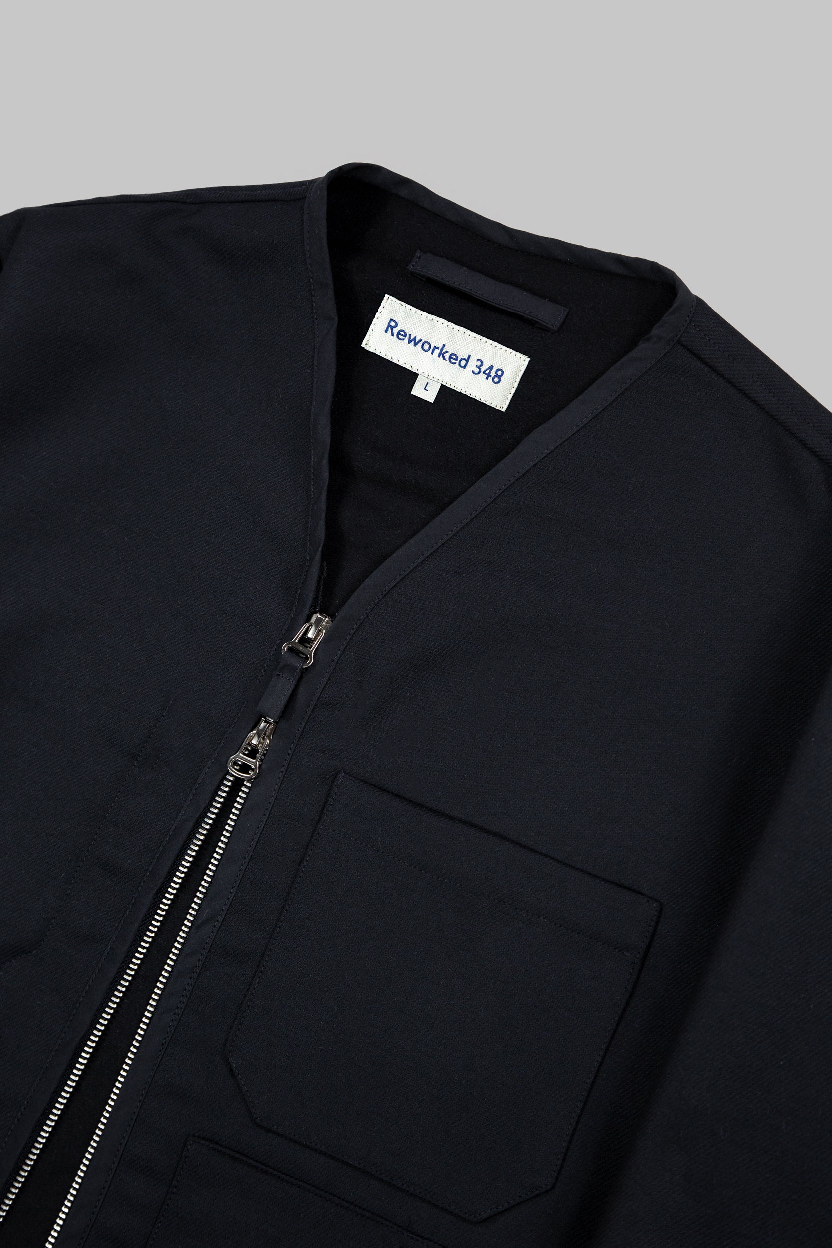 CRD Wool Zip Jacket Navy Blue