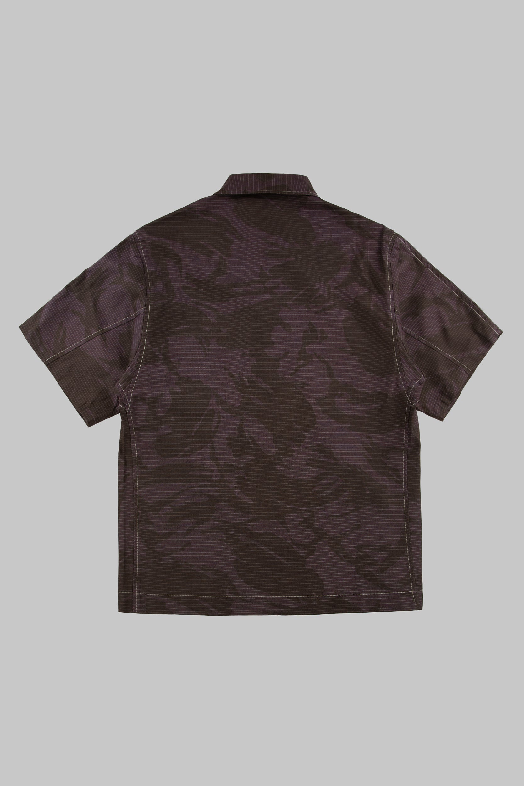 Short Sleeved Camo Shirt Deep Grape