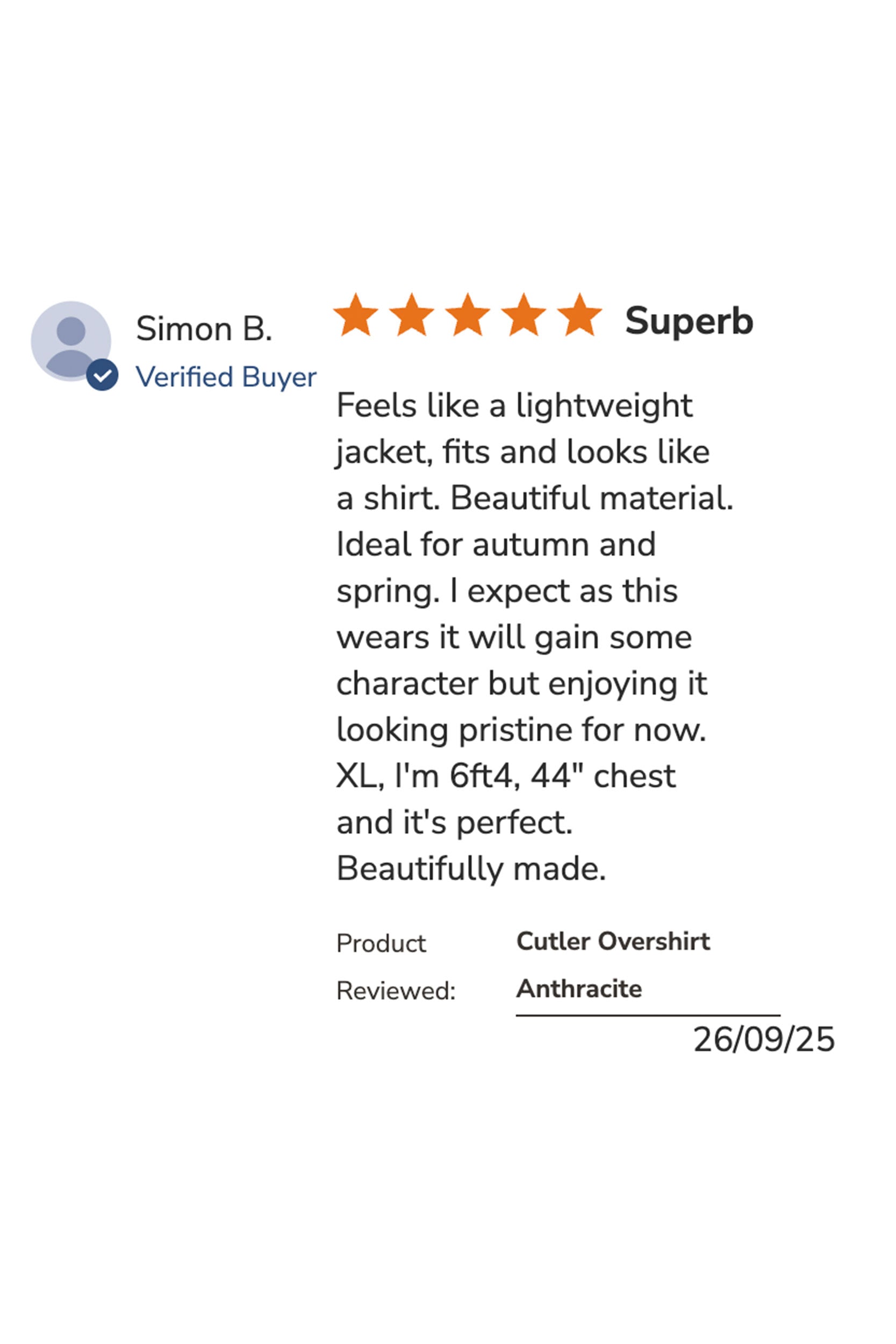 Cutler Overshirt Anthracite