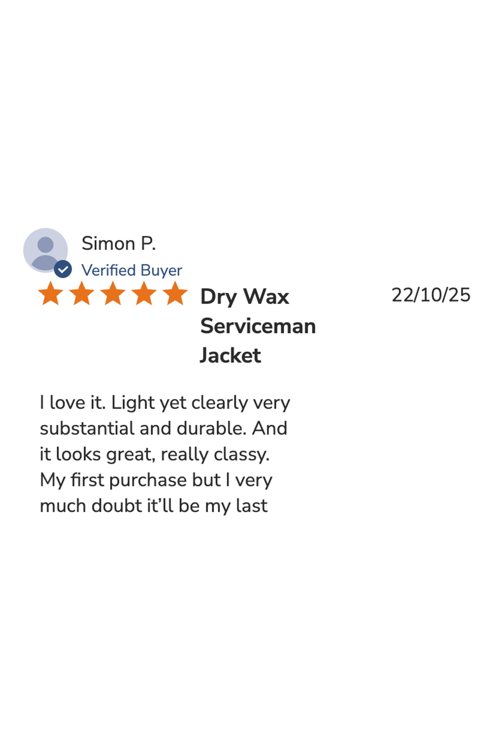 Dry Wax Serviceman Jacket Dark Blue