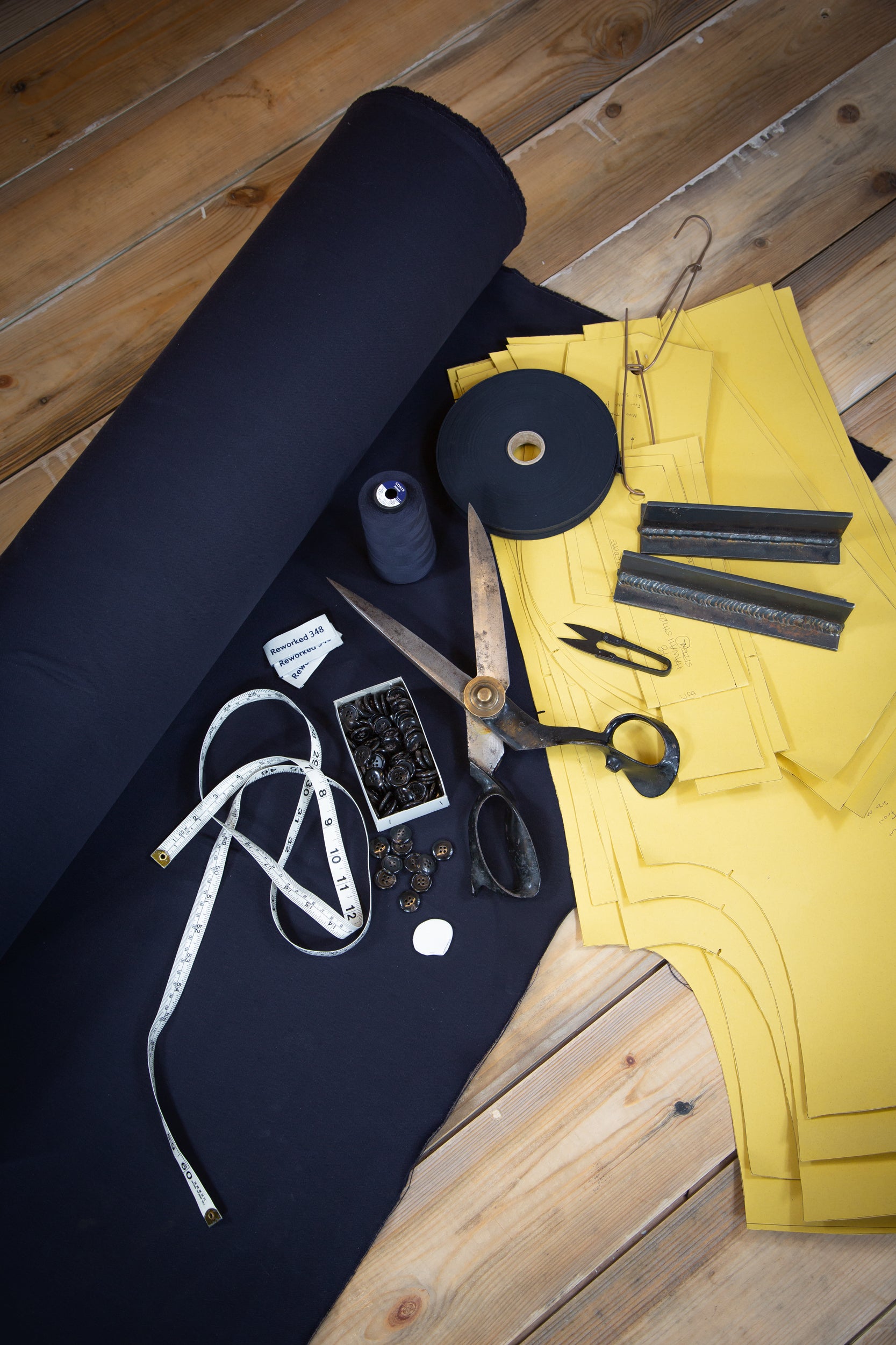 Mills Herringbone Overshirt Darkest Navy