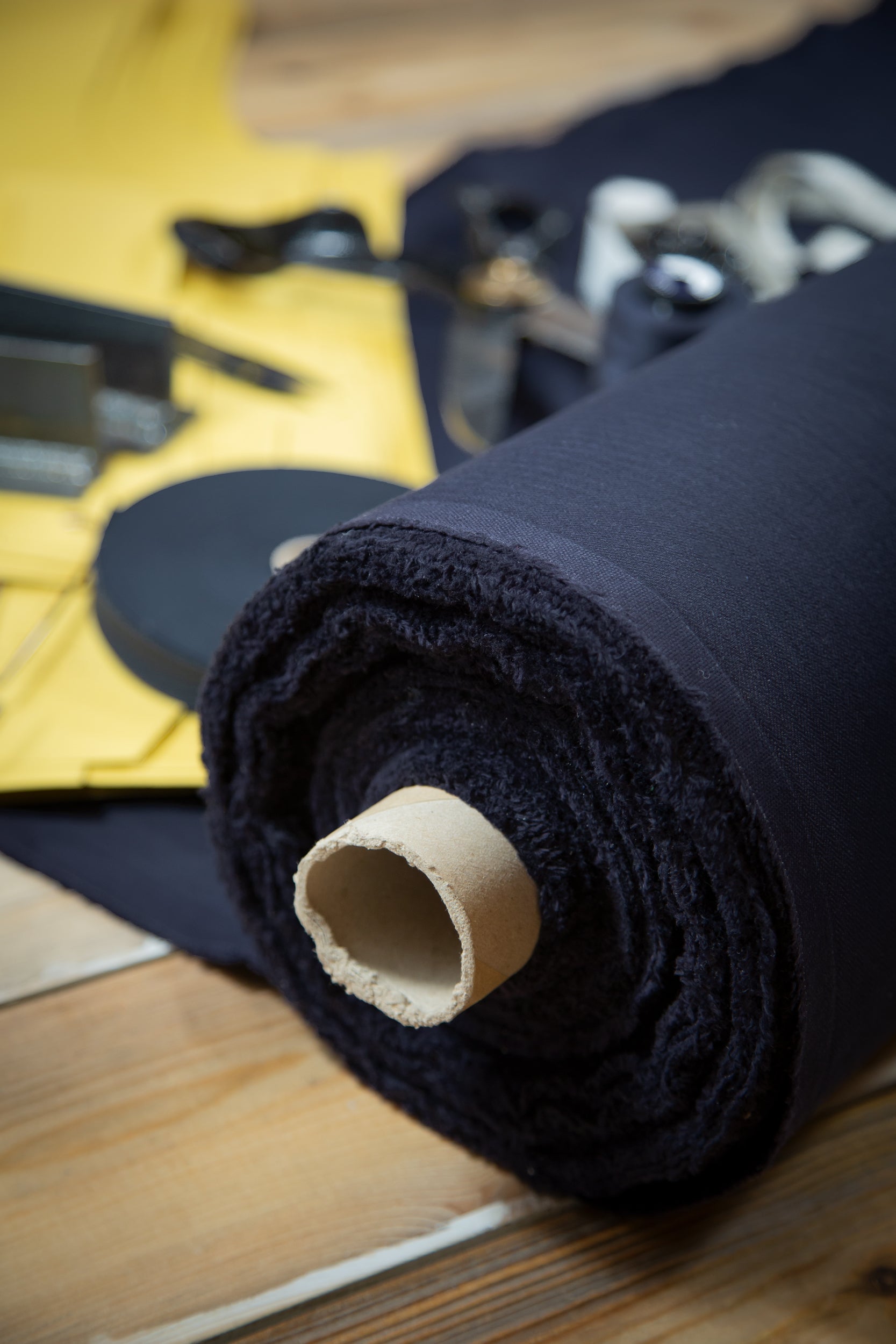 Mills Herringbone Overshirt Darkest Navy