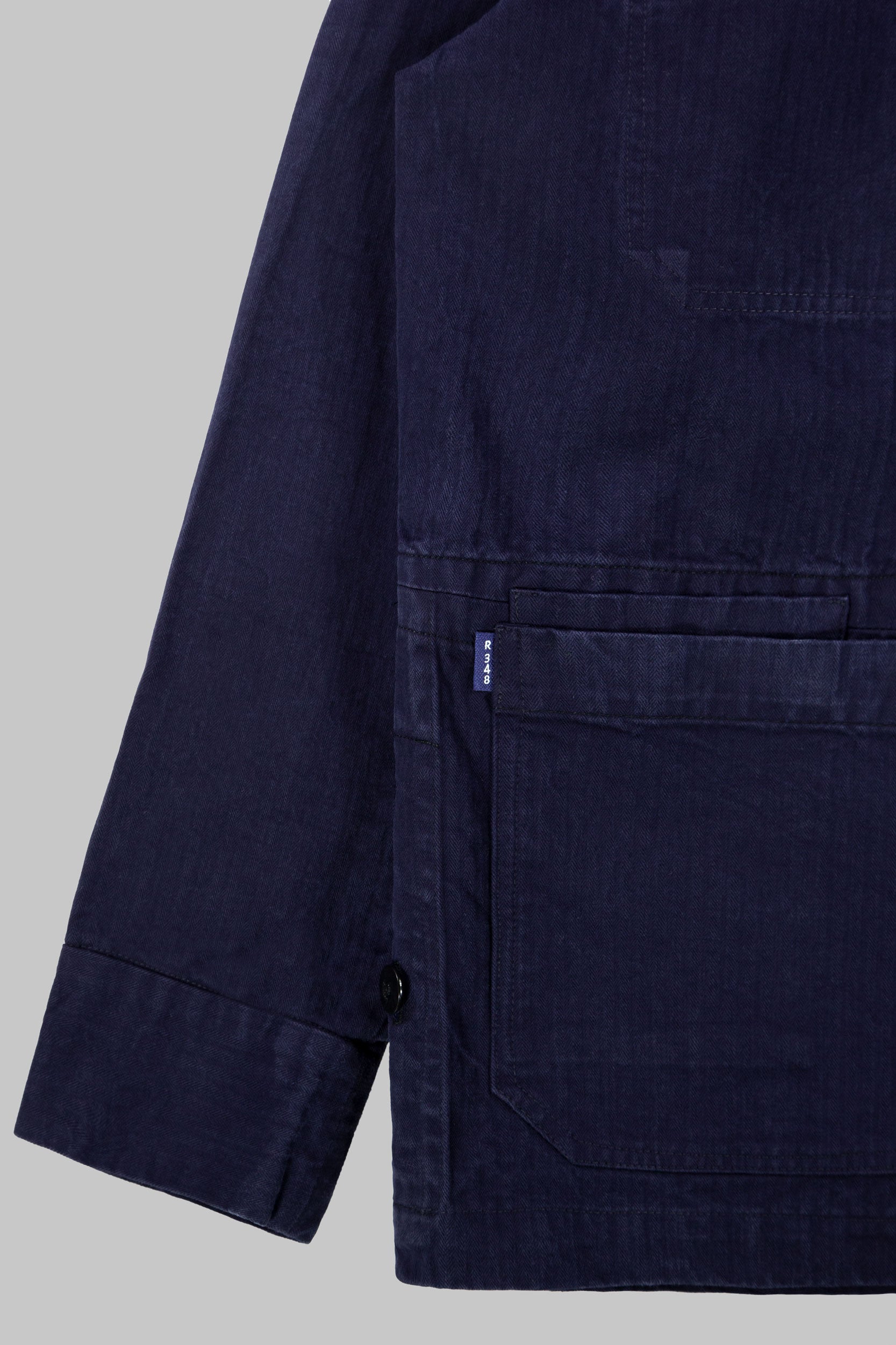Herringbone Coverall Jacket Works Blue