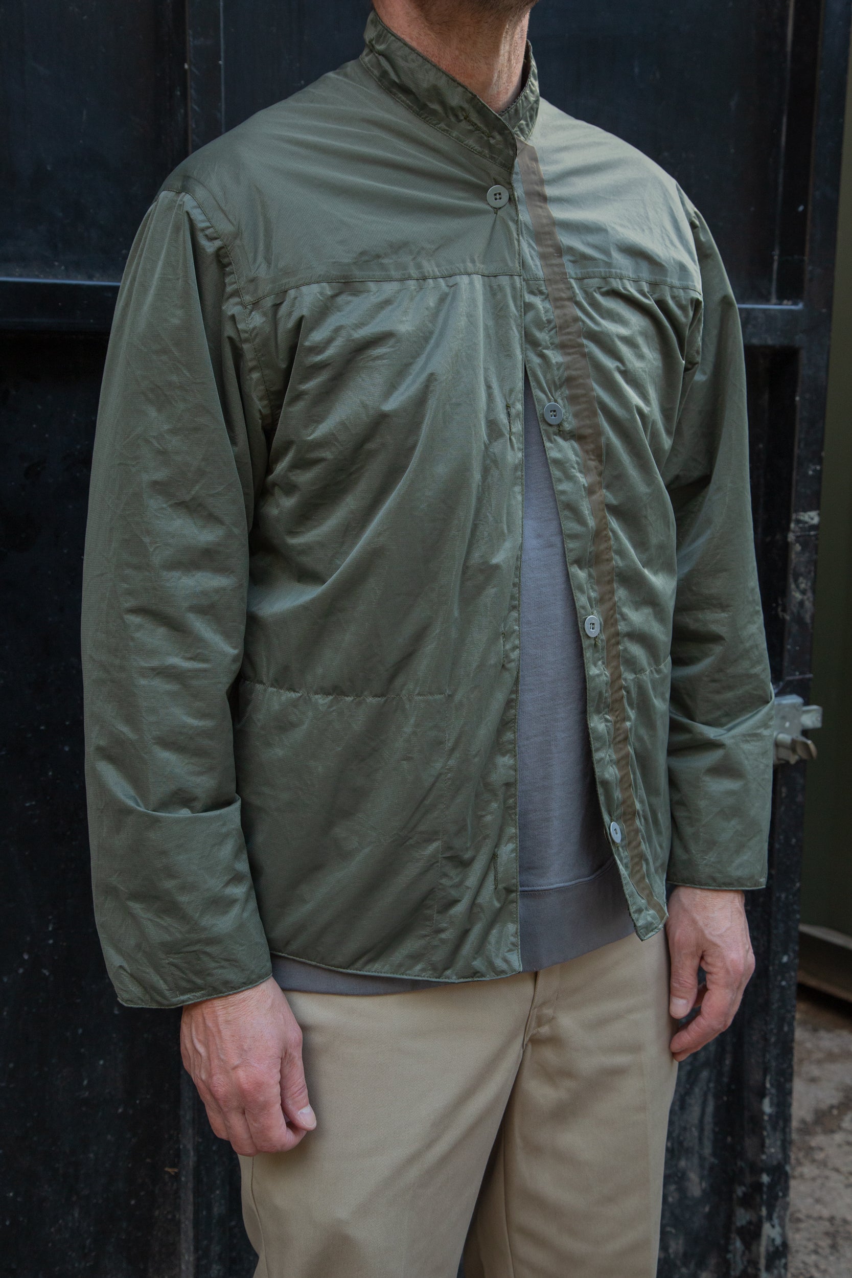 Wingman Reversible Track Jacket Grey Khaki