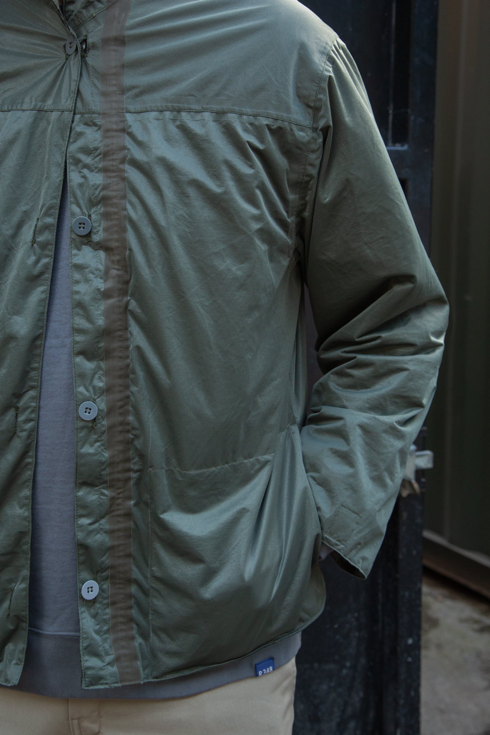 Wingman Reversible Track Jacket Grey Khaki