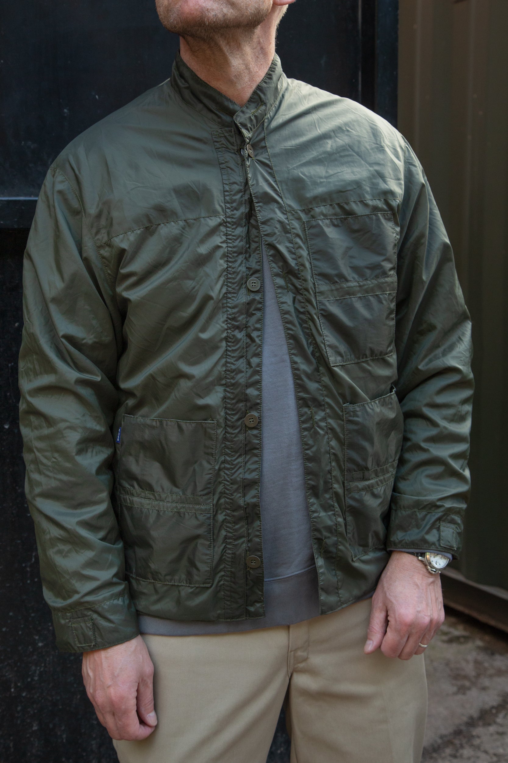 Wingman Reversible Track Jacket Grey Khaki