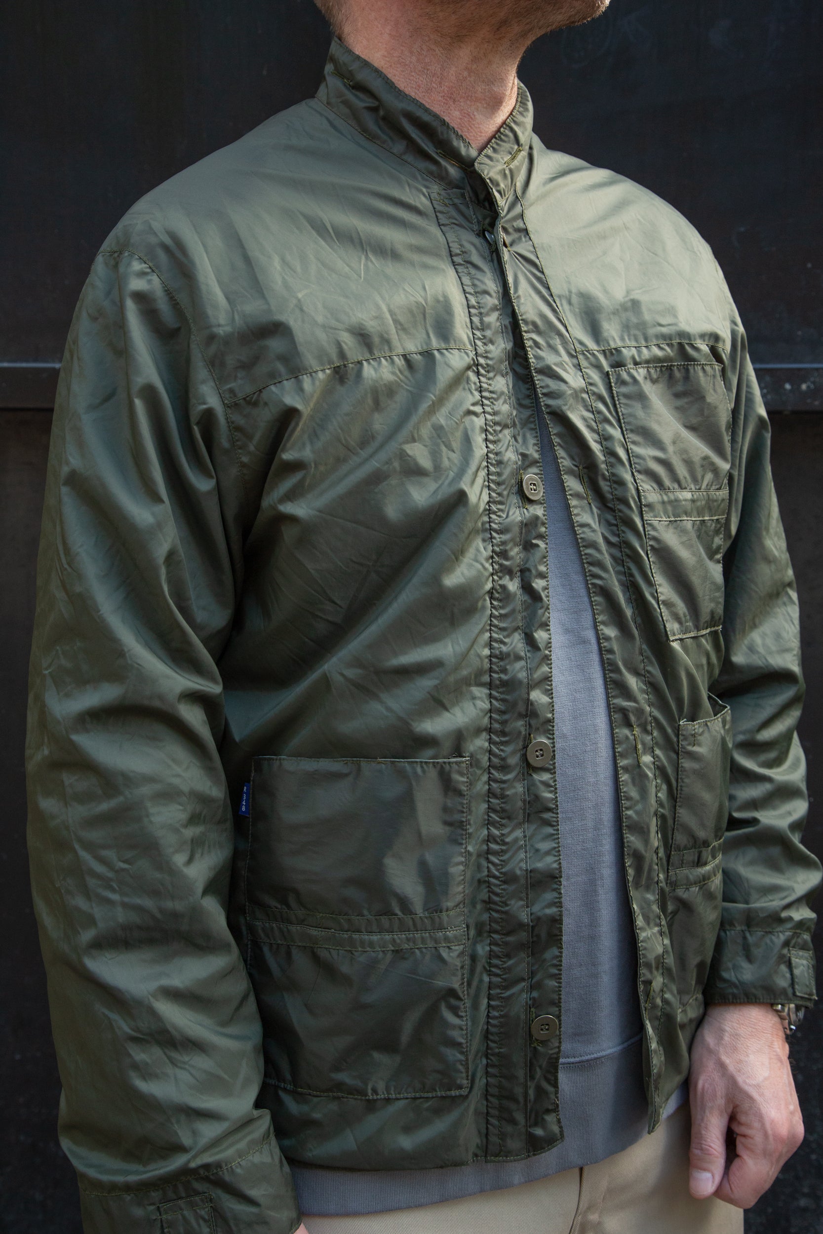 Wingman Reversible Track Jacket Grey Khaki