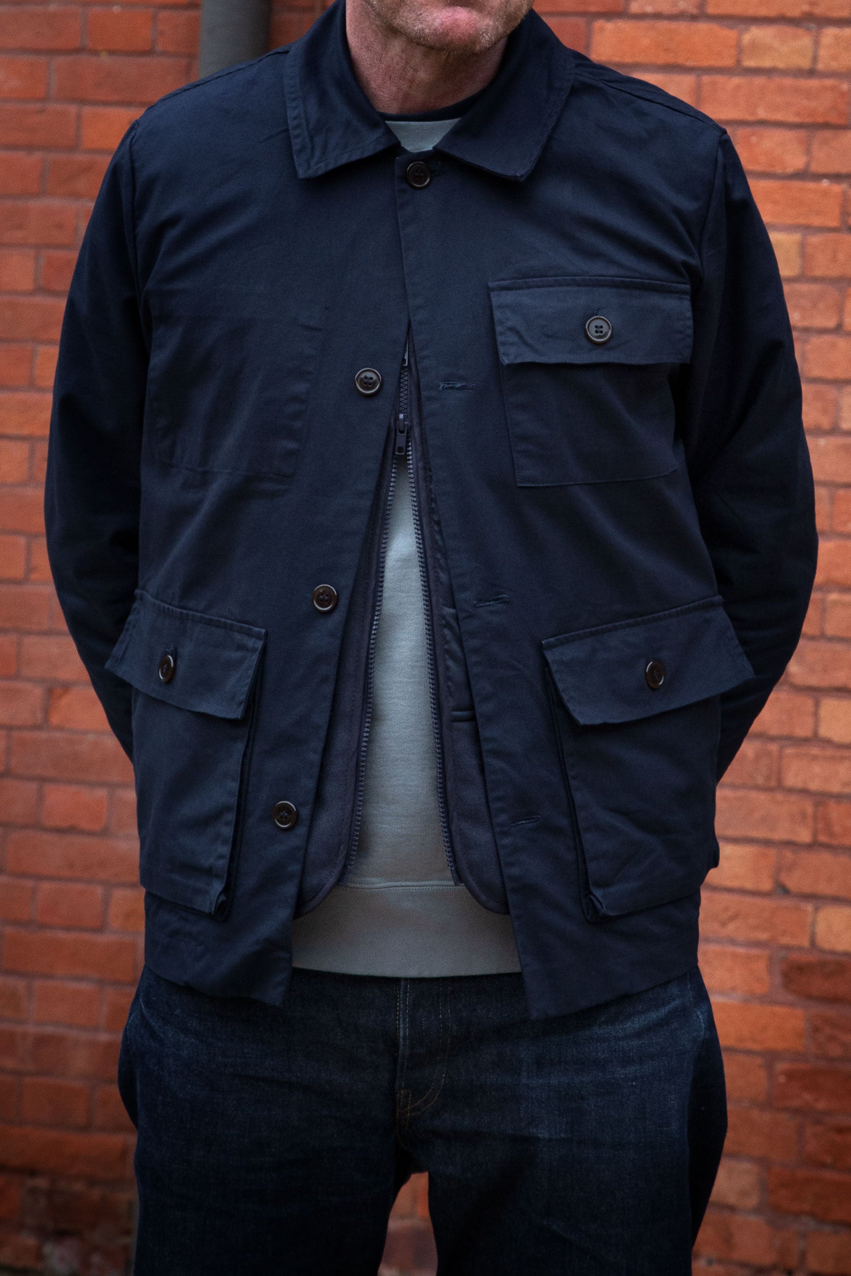 SP Utility Canvas Jacket Dark Blue