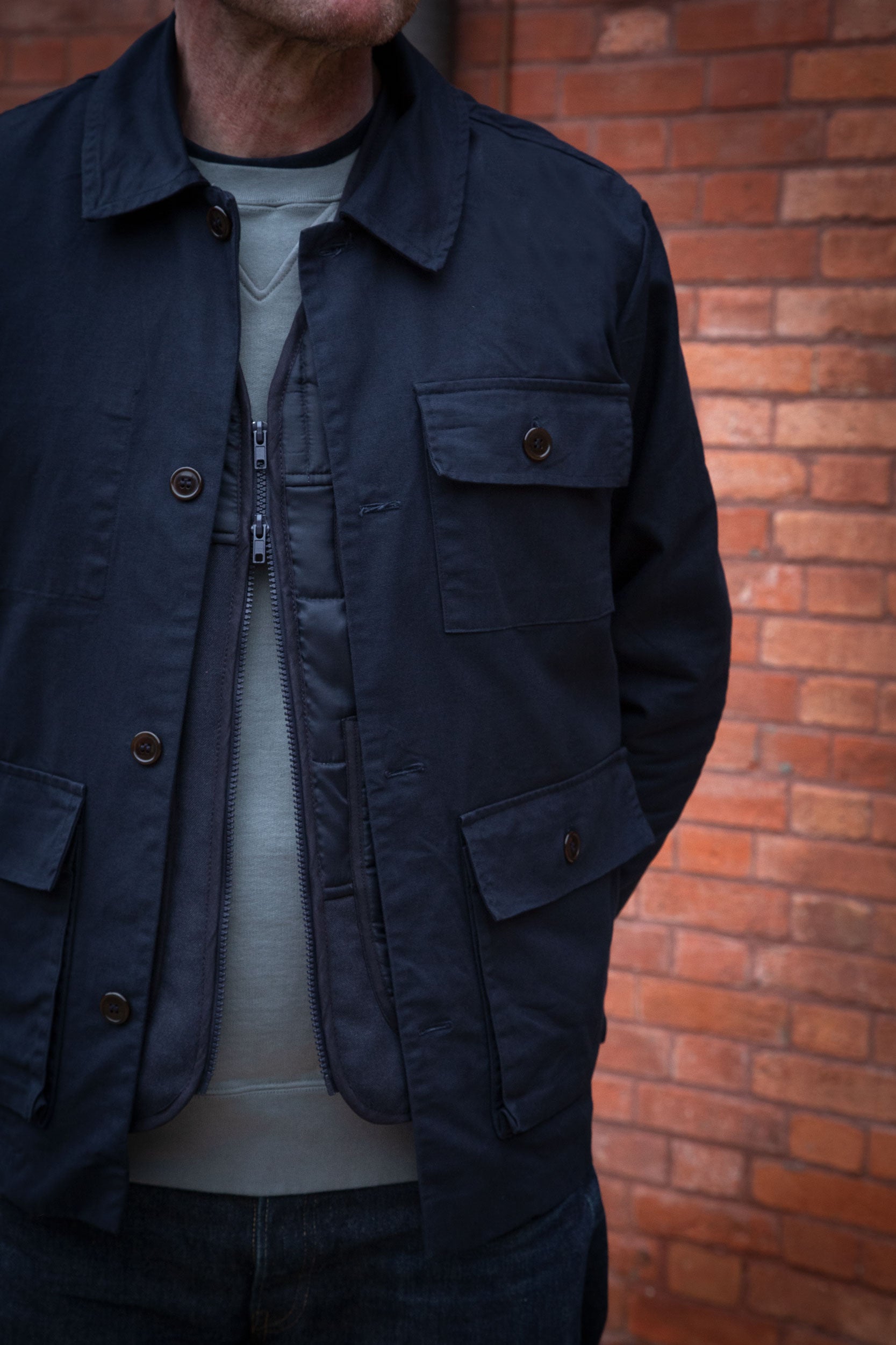 SP Utility Canvas Jacket Dark Blue