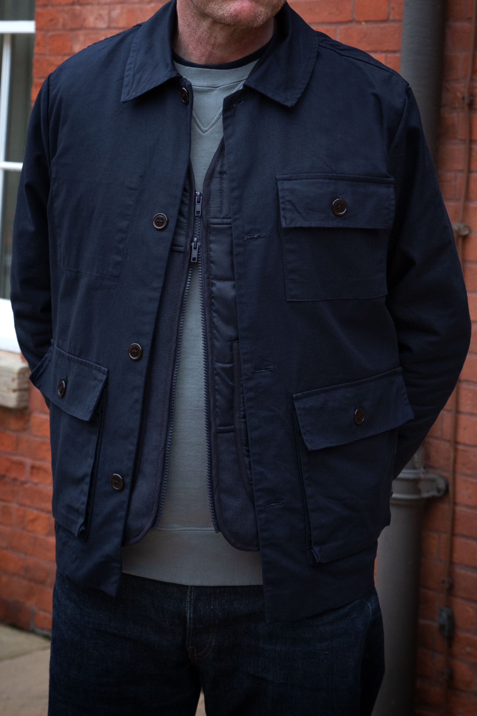 SP Utility Canvas Jacket Dark Blue