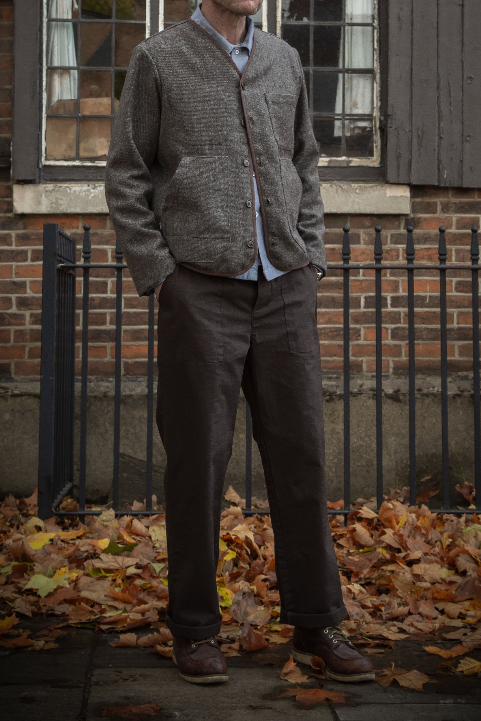 CRD Wool Button Jacket Oatmeal