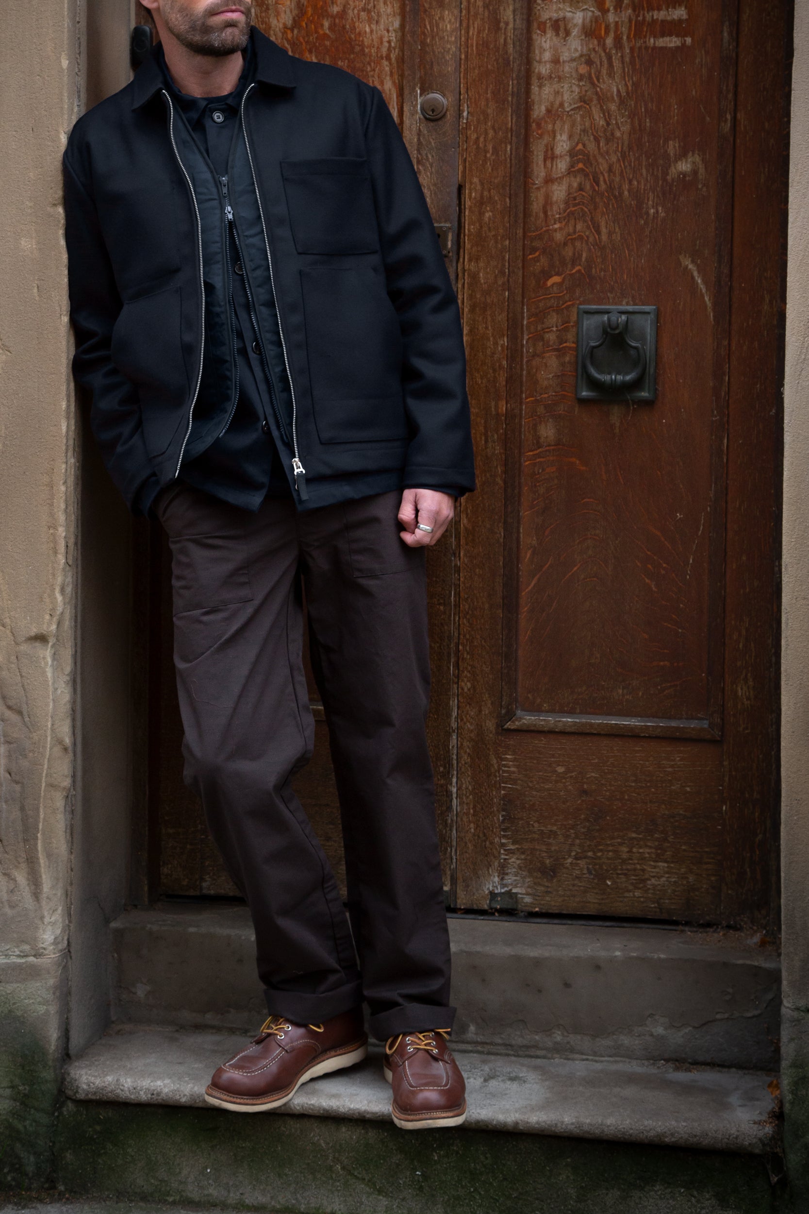 Works Wool Jacket Darkest Navy Blue