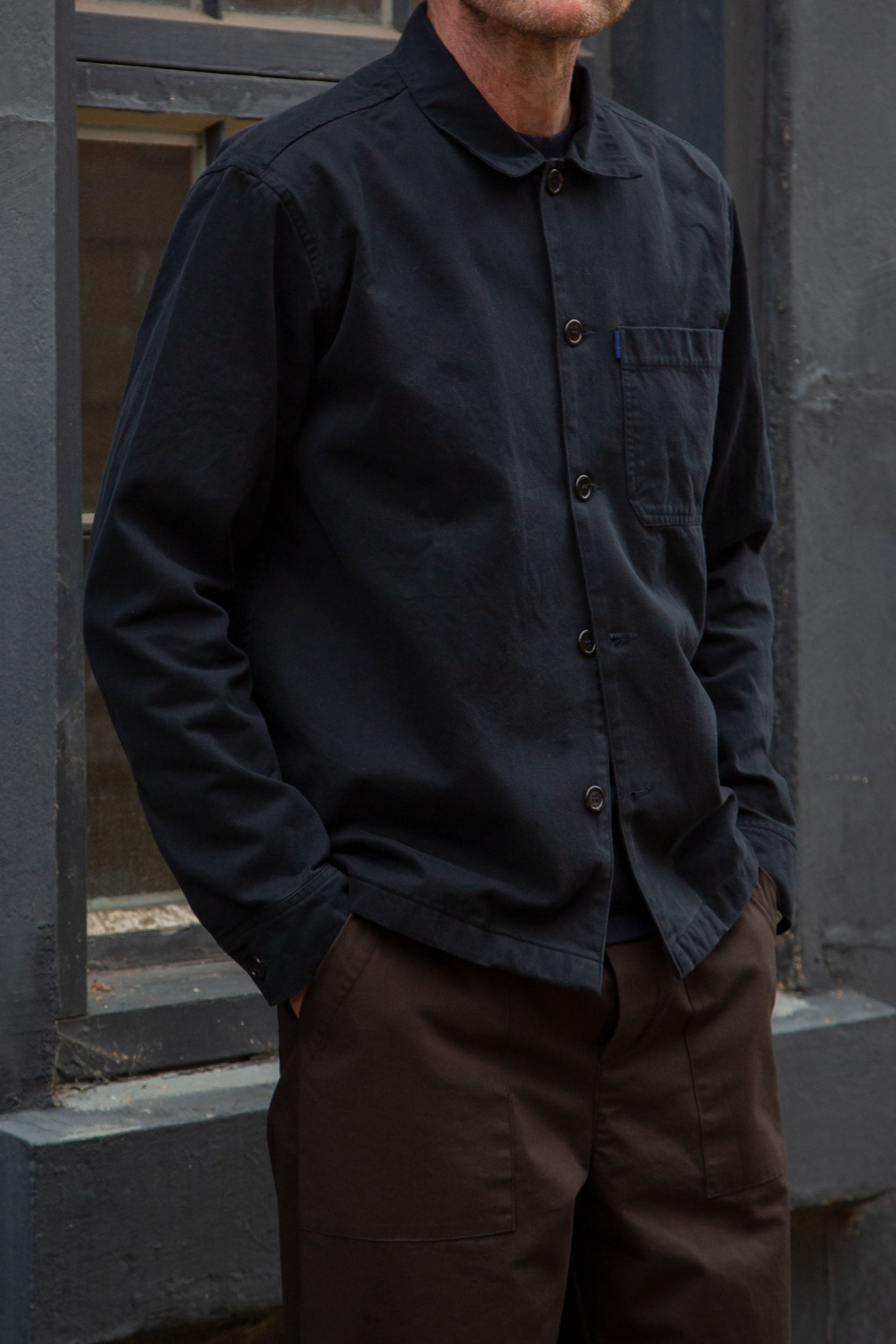 Mills Overshirt Dark Navy Blue