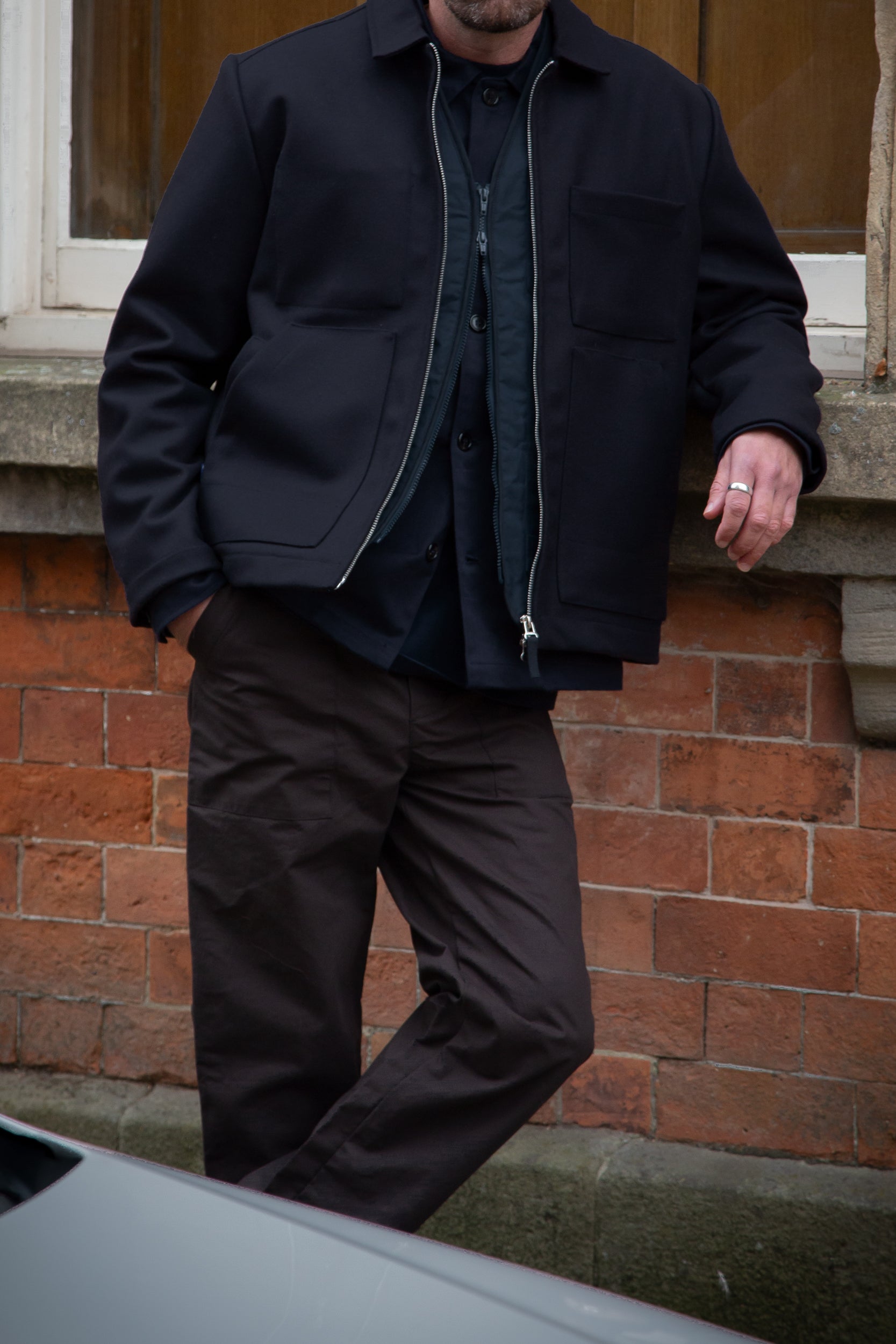 Works Wool Jacket Darkest Navy Blue