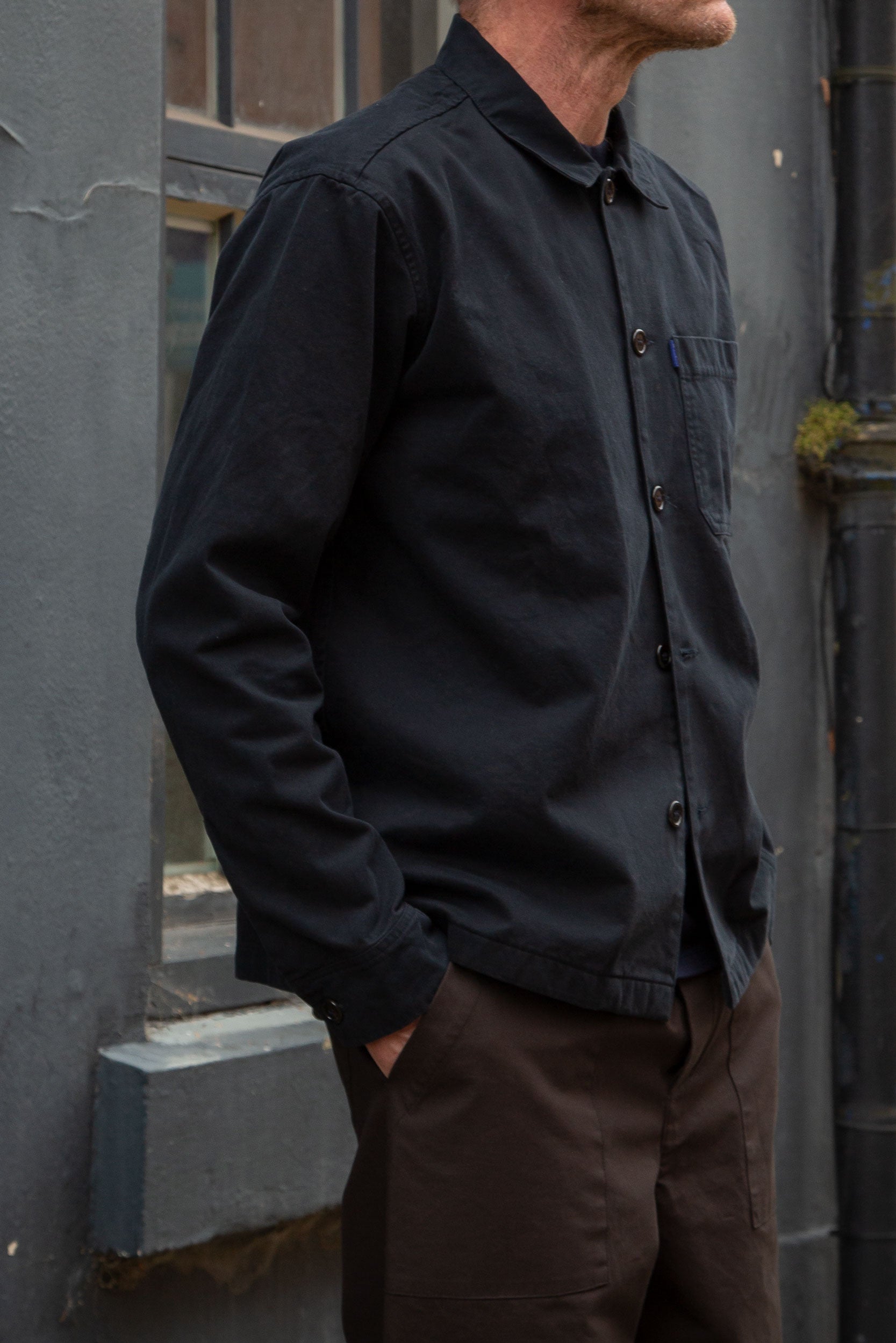 Mills Overshirt Dark Navy Blue