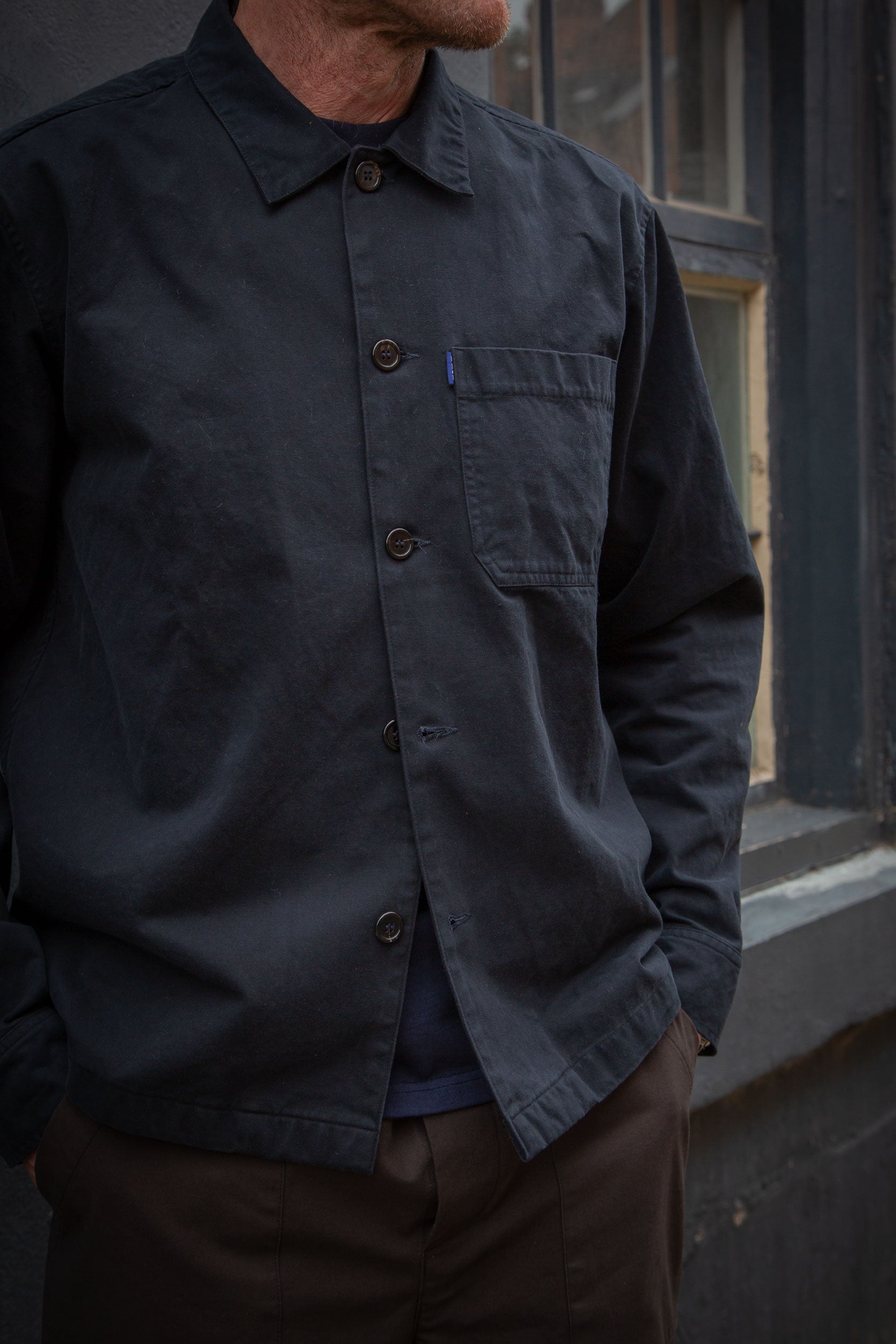 Mills Overshirt Dark Navy Blue