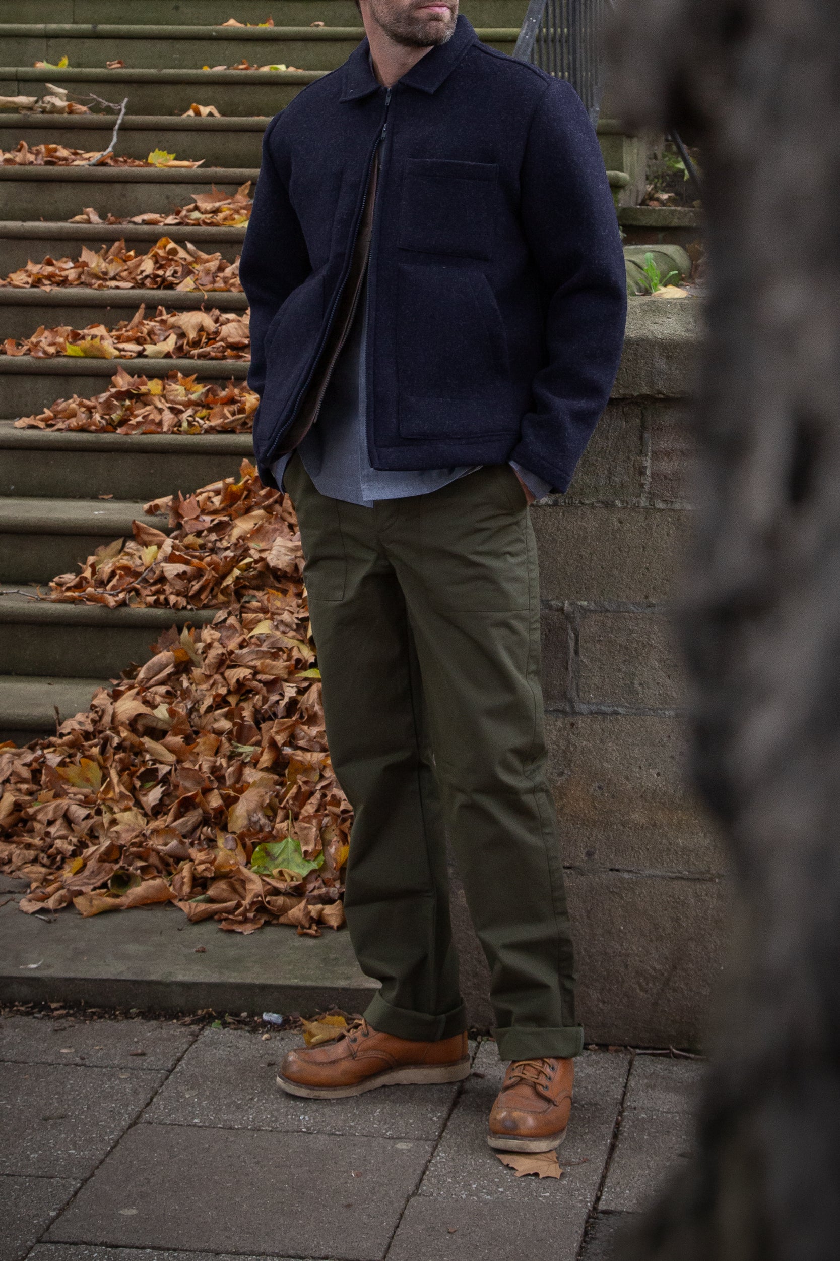 Works Wool & Cotton Jacket Dark Indigo