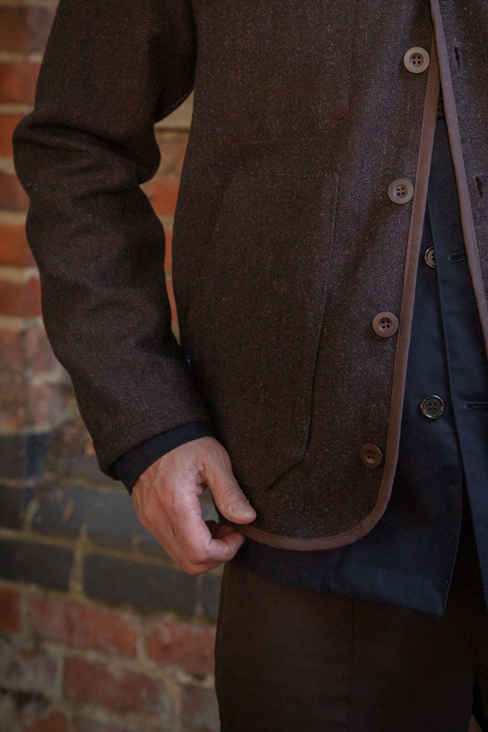 CRD Wool Button Jacket Mulberry