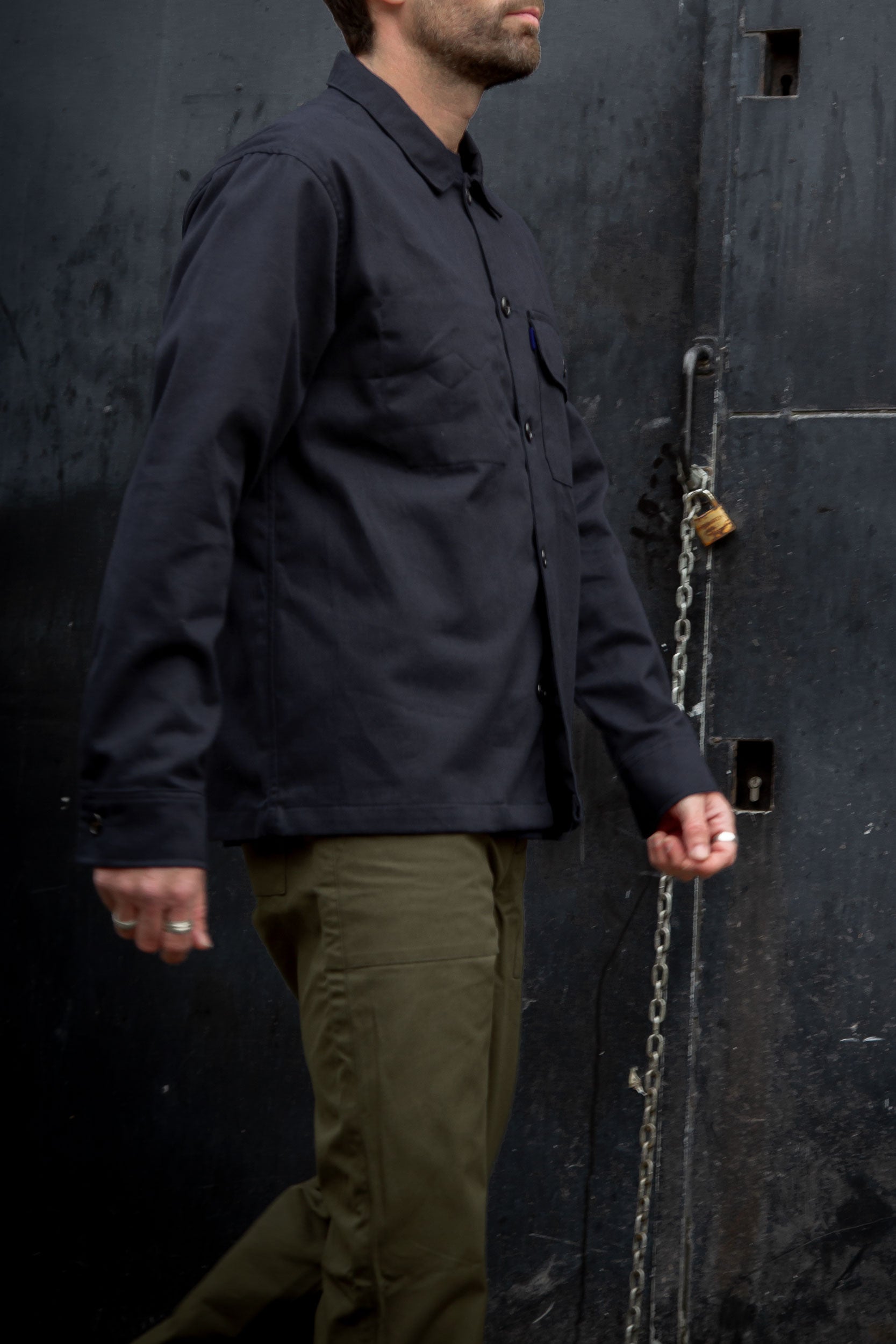 Darley Twill Overshirt Dark Navy Blue