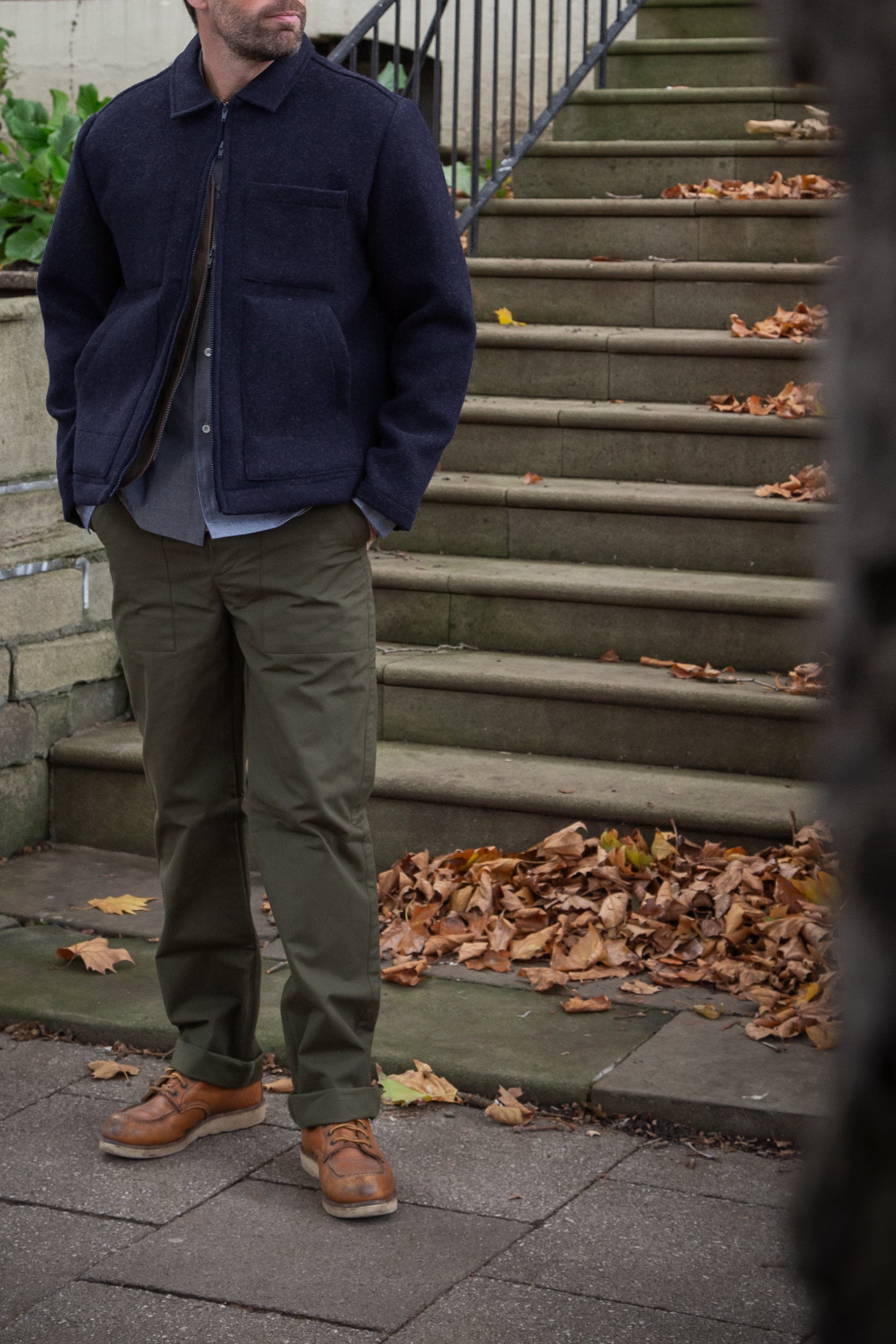 Works Wool & Cotton Jacket Dark Indigo