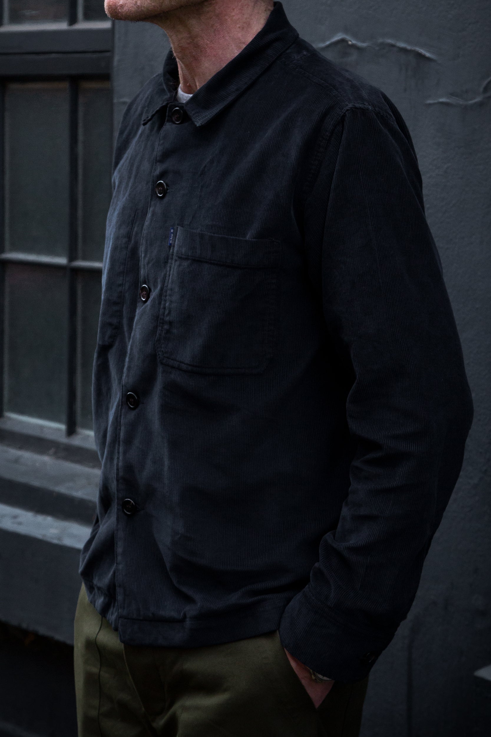 Mills Corduroy Overshirt Navy Blue