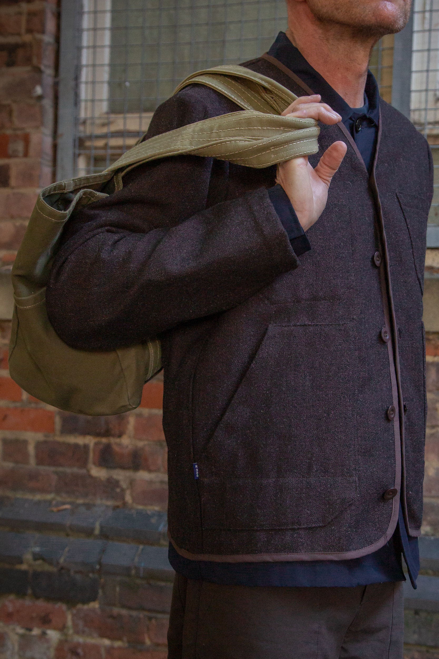 CRD Wool Button Jacket Mulberry
