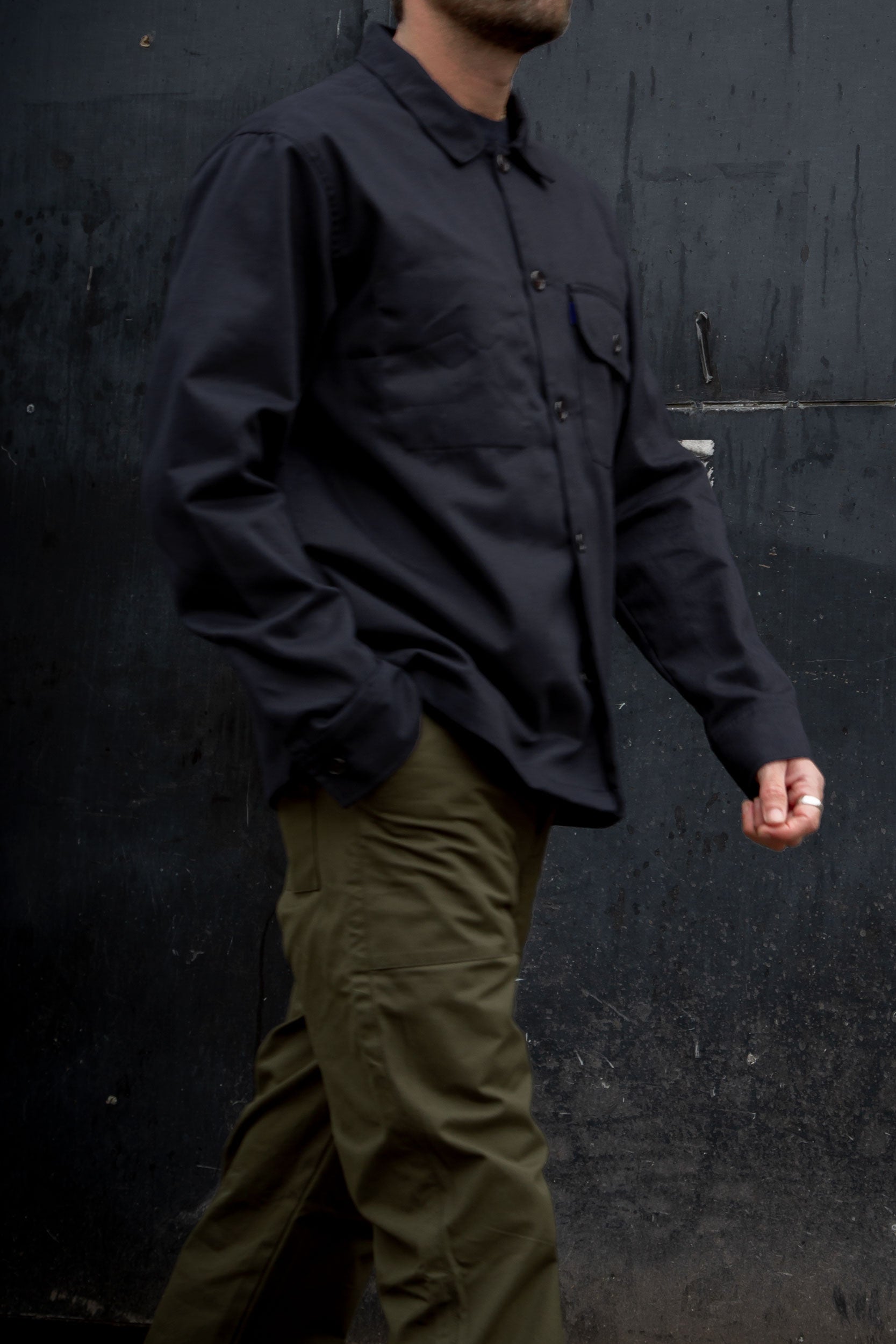 Darley Twill Overshirt Dark Navy Blue
