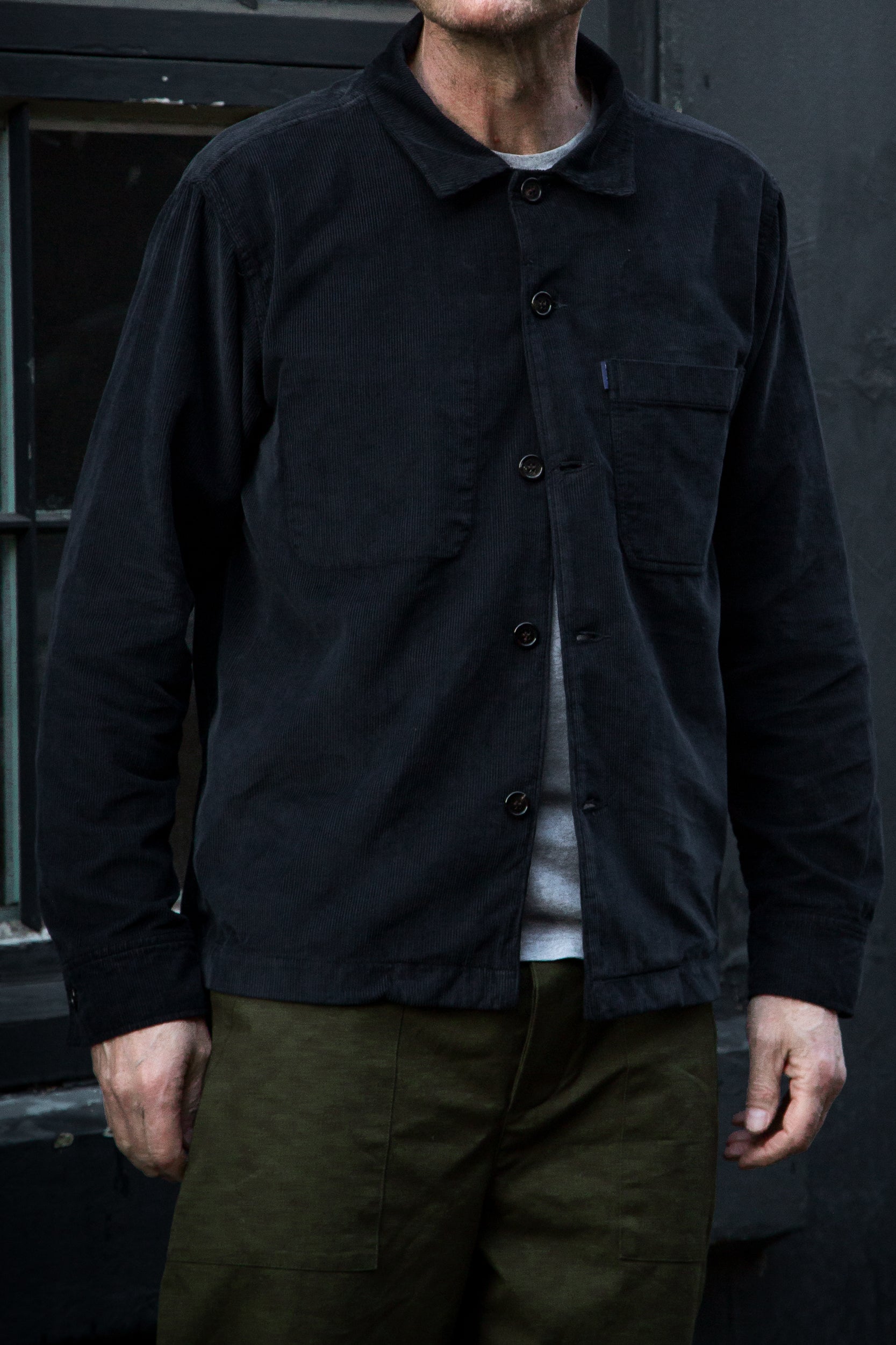 Mills Corduroy Overshirt Navy Blue