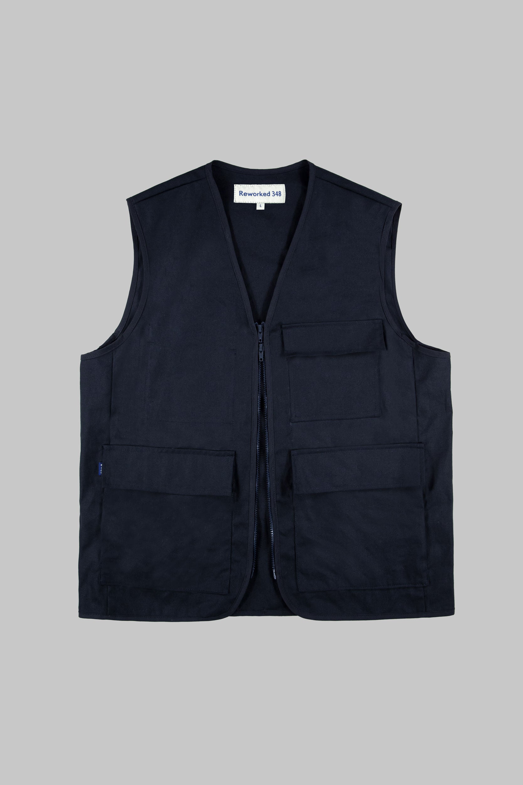 Micro Canvas Serviceman V Vest Dark Blue